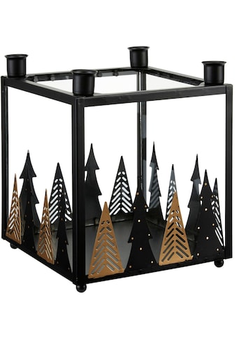 Adventsleuchter, (1 St.), 4-flammig, aus Glas und Metall, Höhe ca. 23,5 cm kaufen