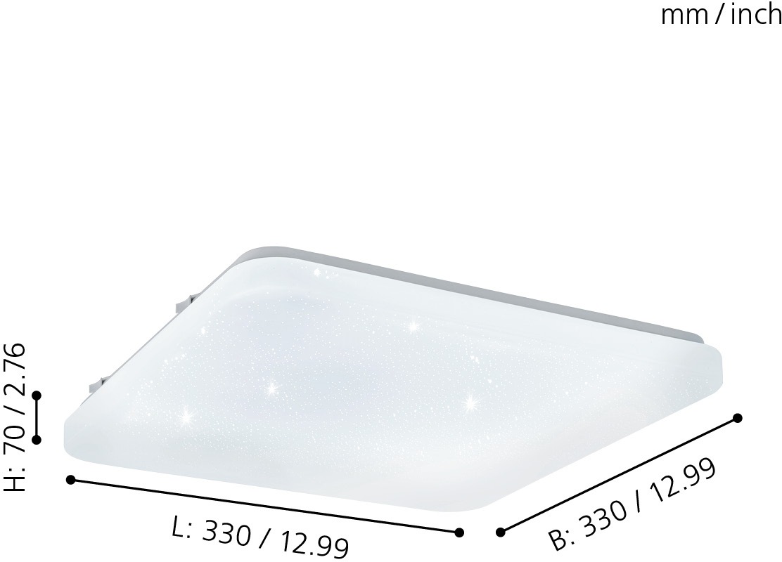 EGLO LED Deckenleuchte »FRANIA-S«, 1 flammig, Leuchtmittel LED-Board   LED günstig online kaufen