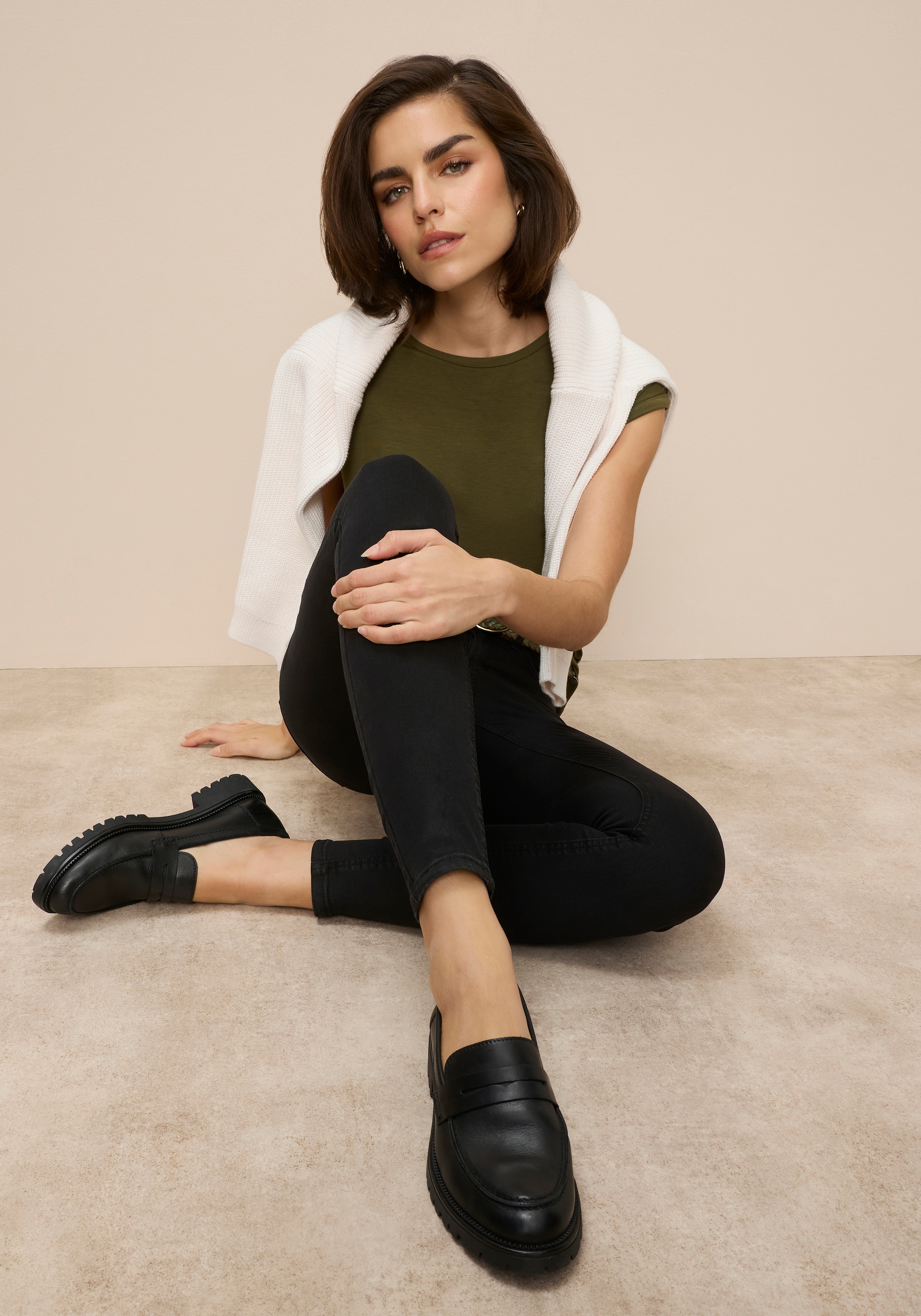 Tamaris High-waist-Jeans Skinny Fit,  modischer Ankle Cut,  mit Gürtelschlaufen