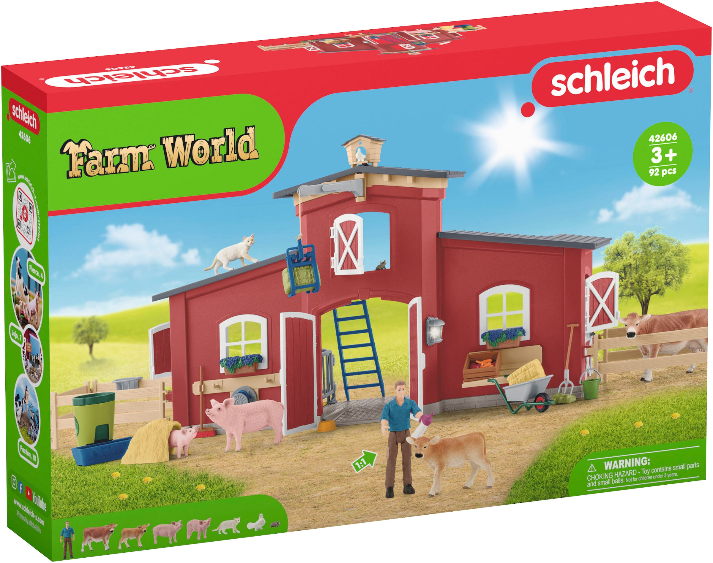 Schleich® Spielwelt »FARM WORLD, Große Farm rot (42606)«, Made in Europe