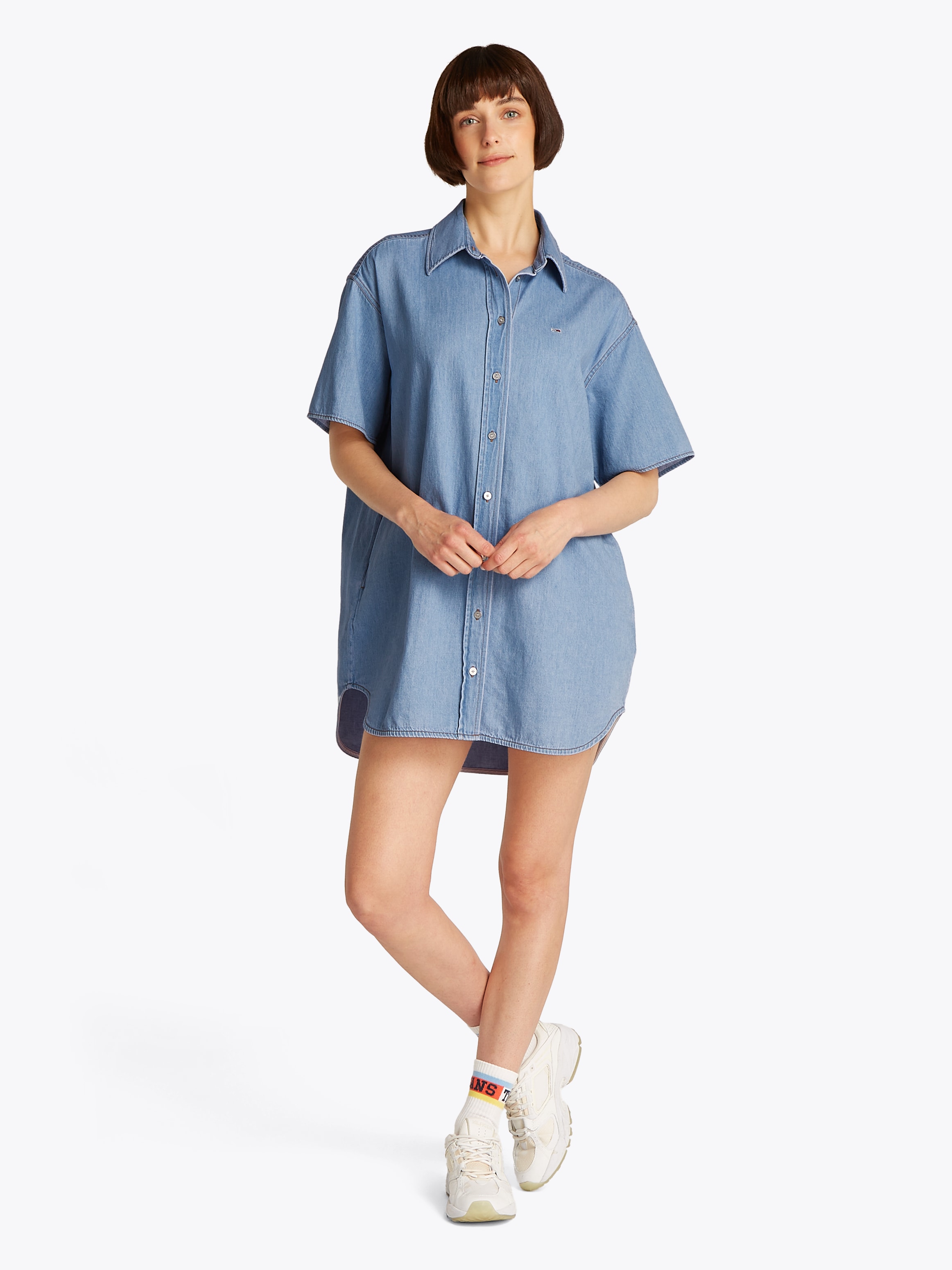 Tommy Jeans Curve Hemdblusenkleid »SS SHIRT DRESS EXT«, in Großen Größen