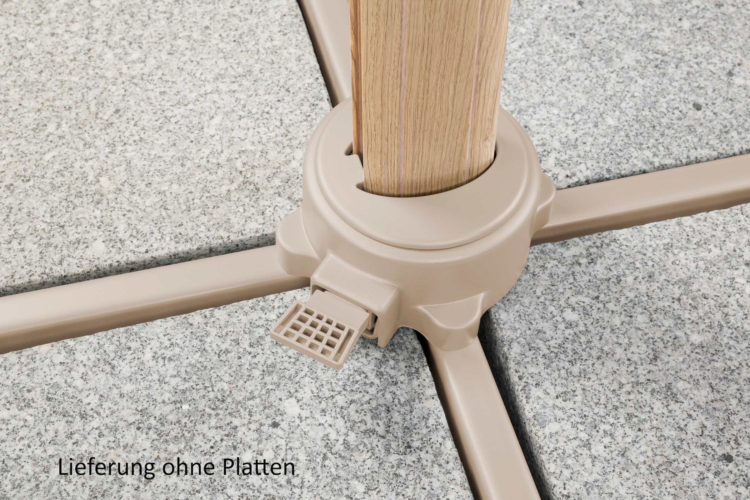 Schneider Schirme Ampelschirm »»Rhodos Twist Loft««, 300x300 cm, flexibler Ampelschirm in moderner Leinenstruktur