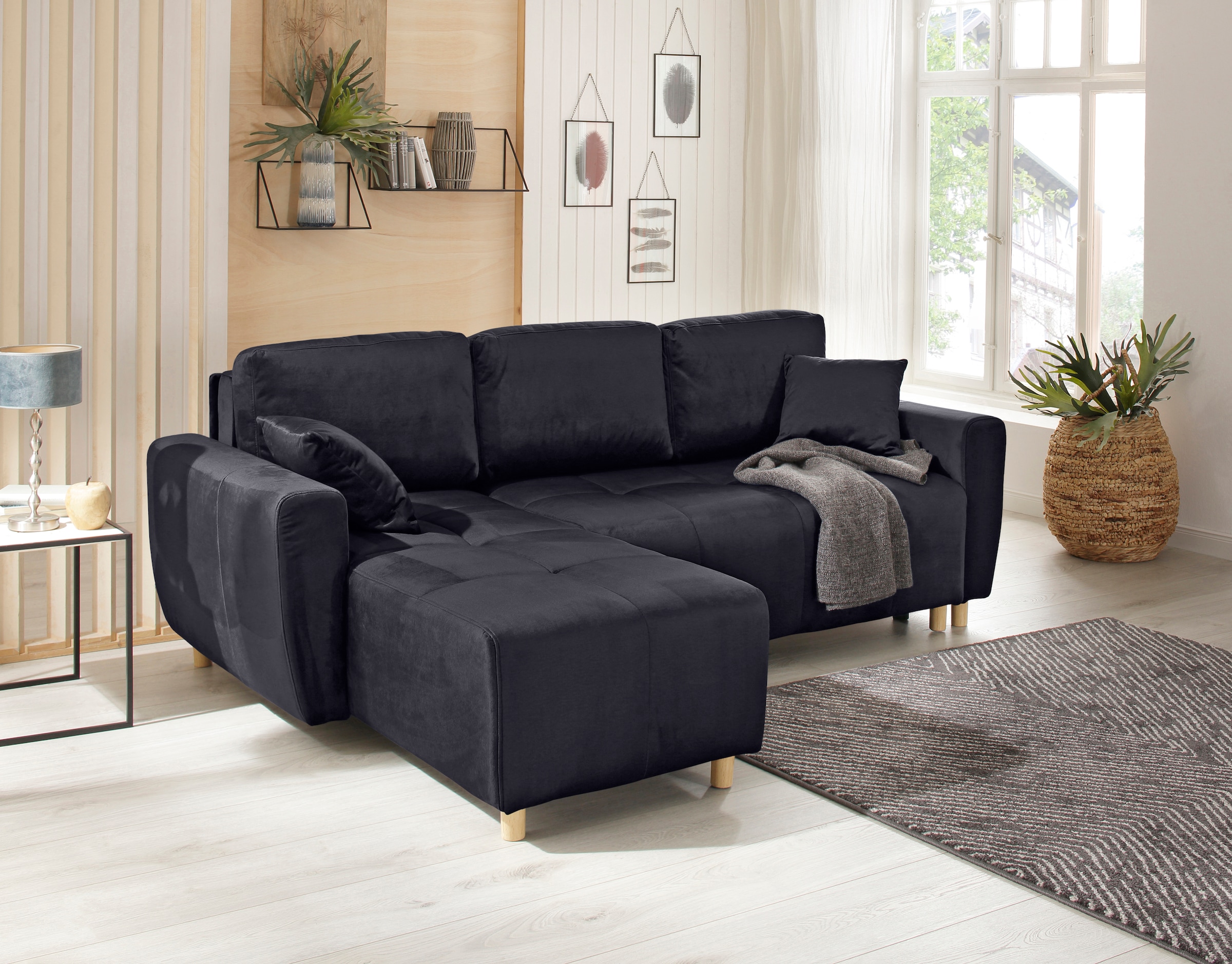 Home affaire Ecksofa »Scania L-Form«, wahlweise mit Bettfunktion und Bettkasten