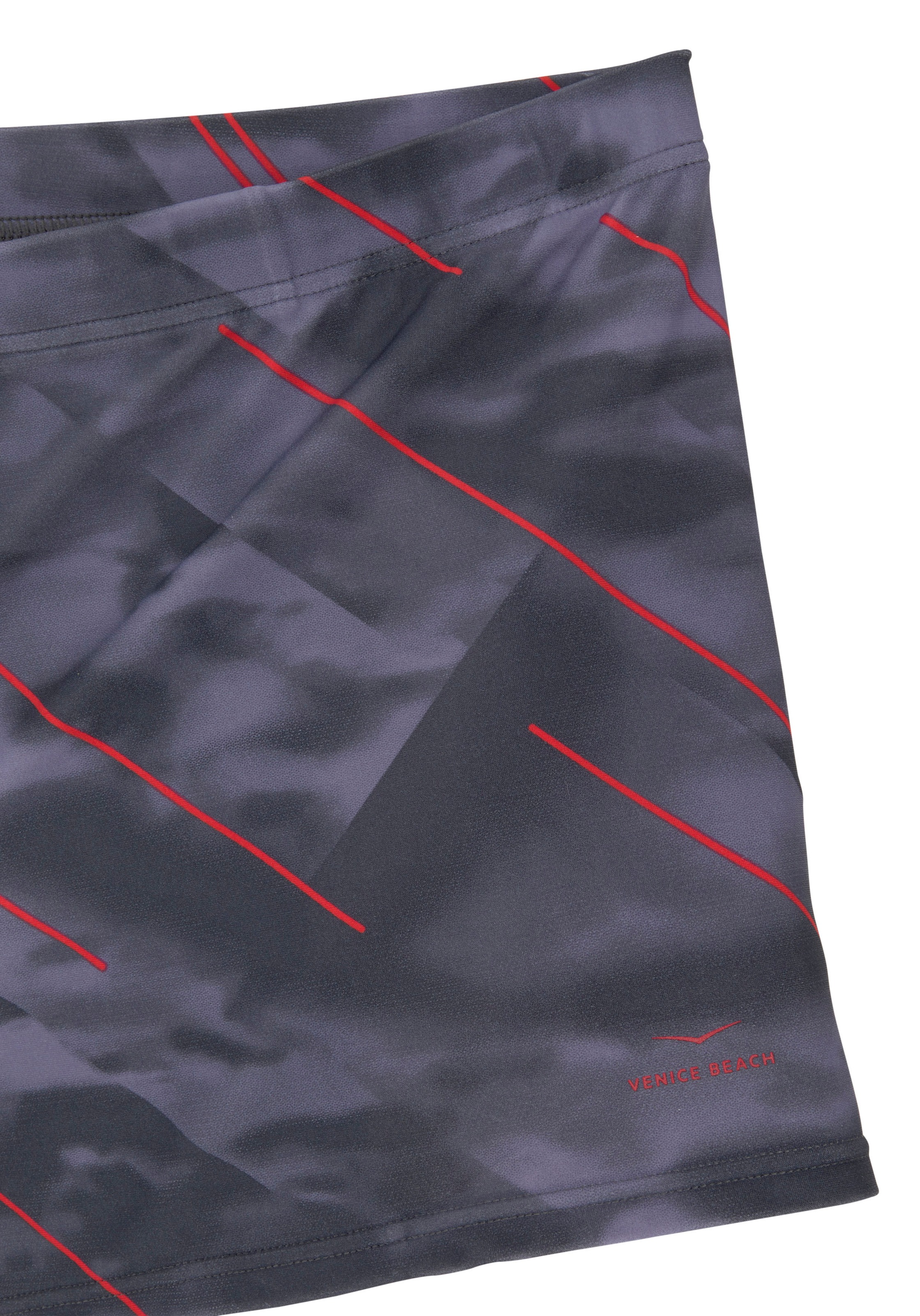 2. Bild von Venice Beach Boxer-Badehose, mit Batik-Optik und Streifen