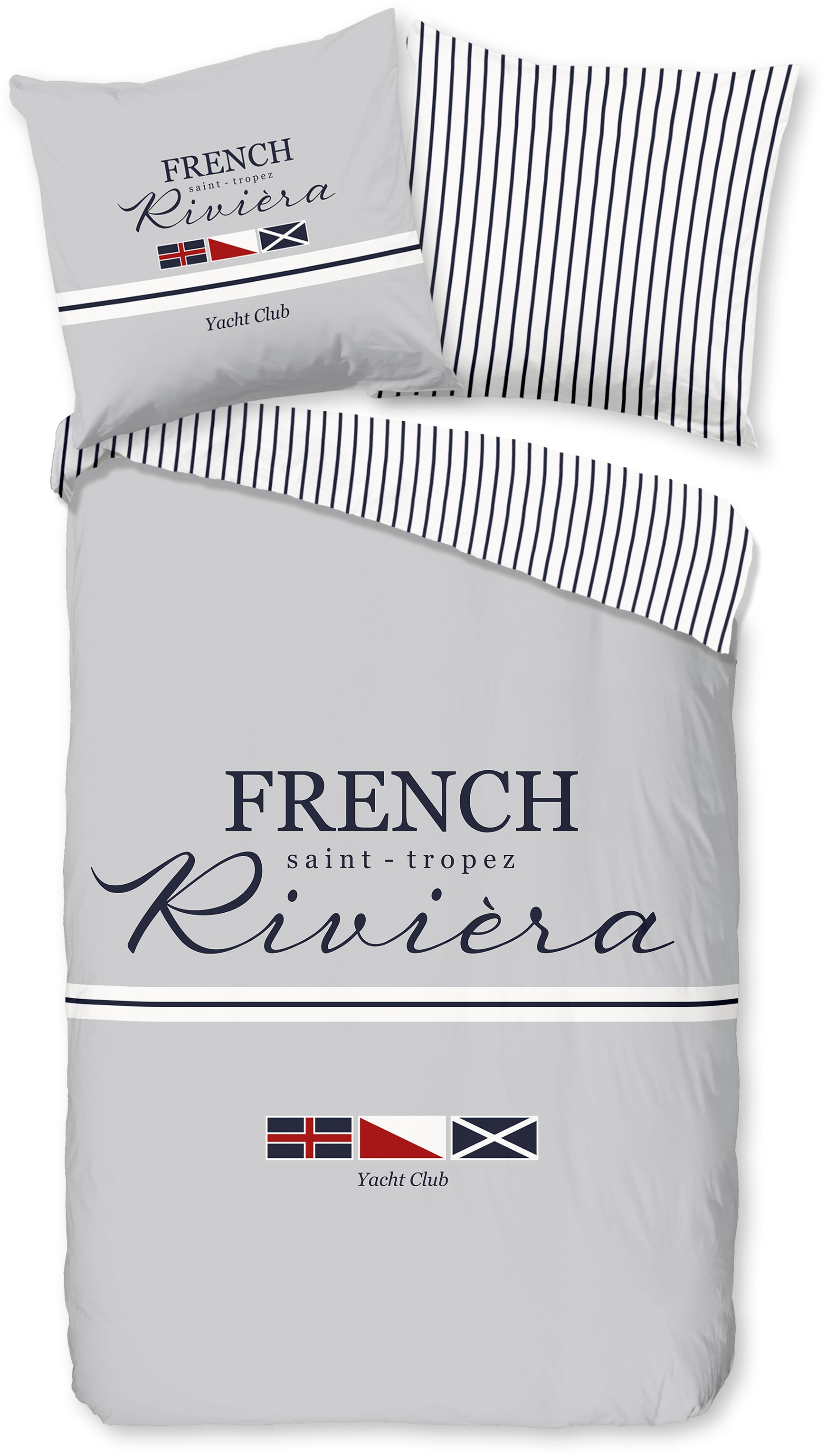 PURE luxury collection Wendebettwäsche »French«, Mikrofaser, Pflegeleicht, günstig online kaufen