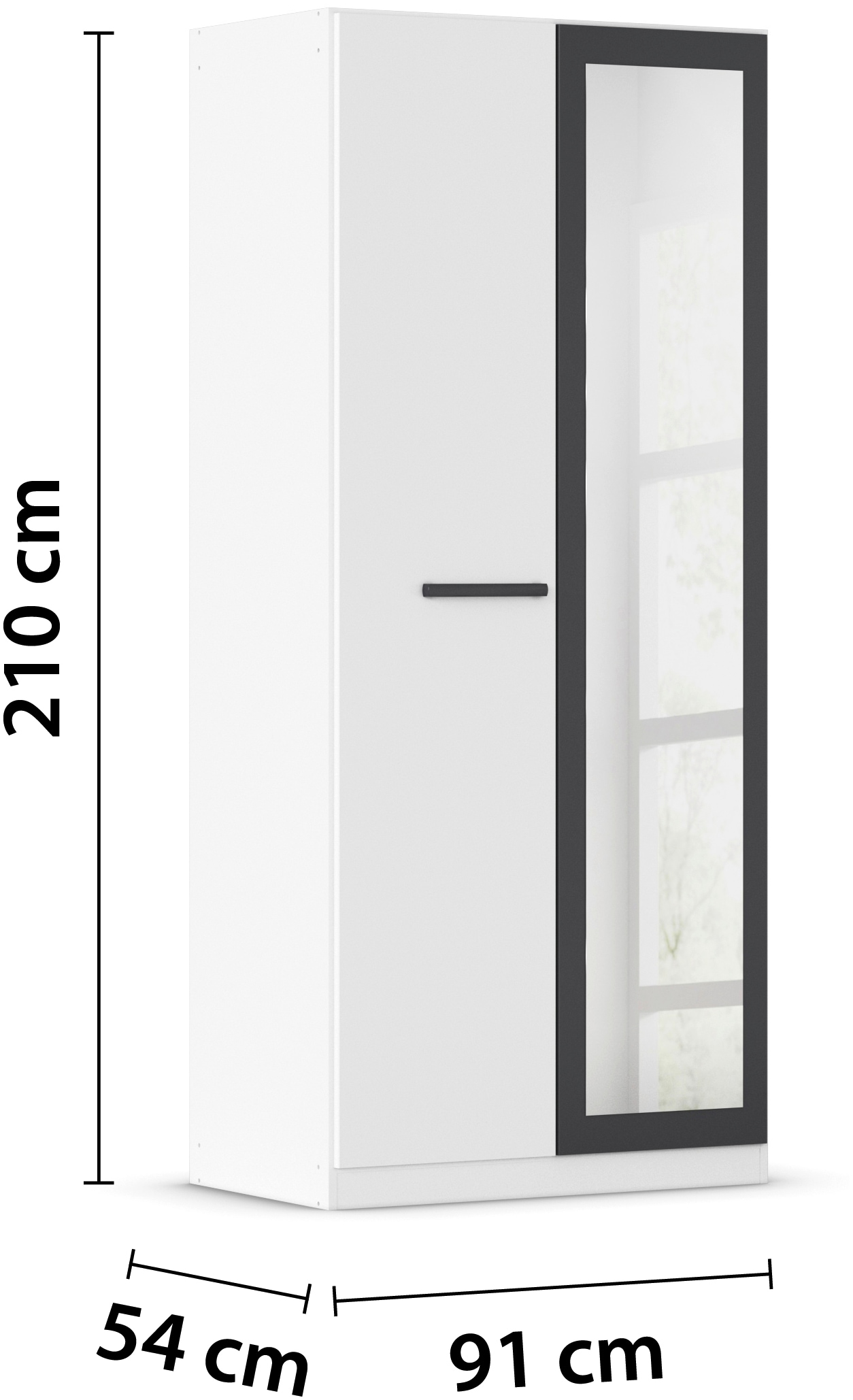 rauch Drehtürenschrank »Kleiderschrank Schrank Garderobe Garderobenschrank Stauraumwunder MODI«, optional mit Spiegel MADE IN GERMANY