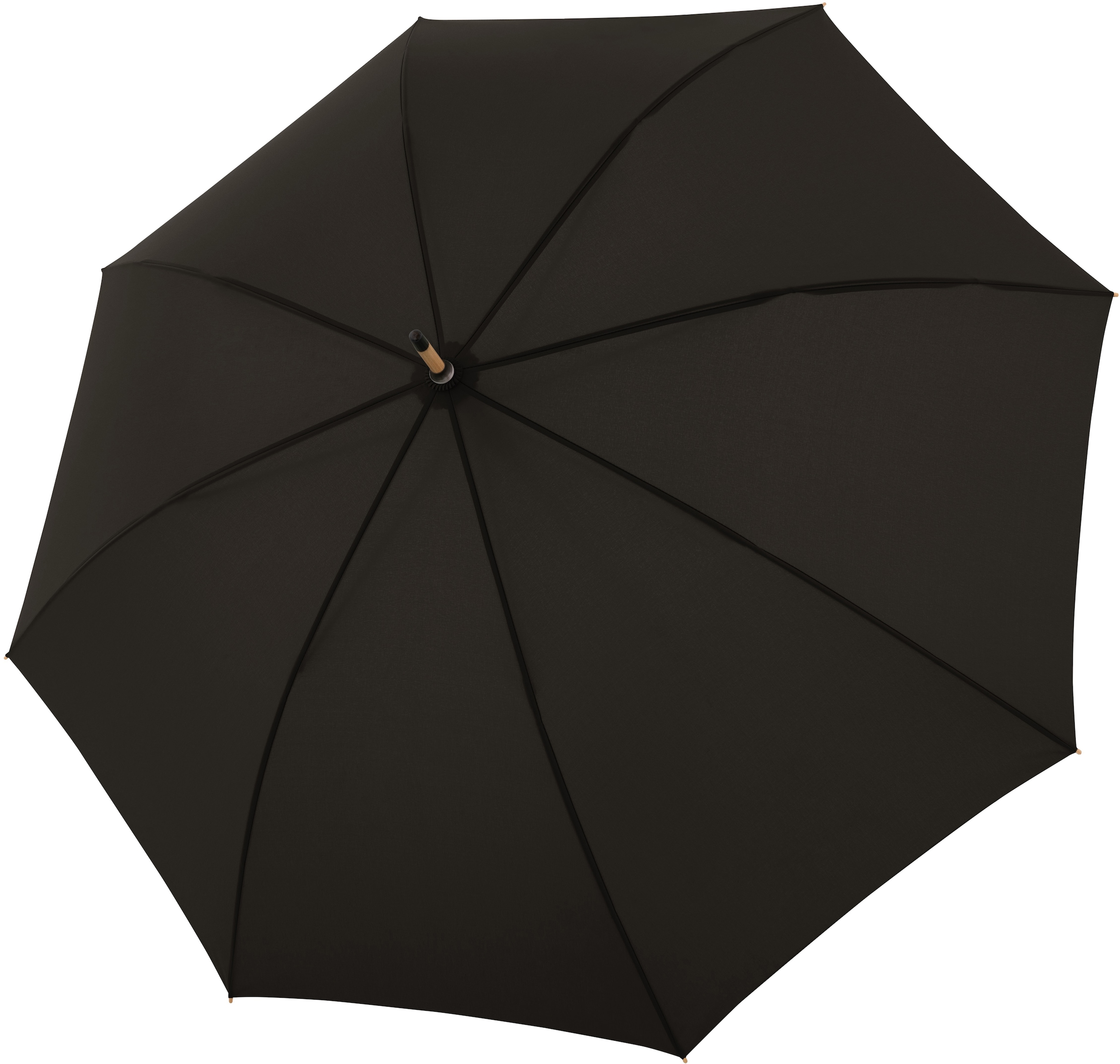 doppler® Stockregenschirm »nature aus kaufen Holz black«, Long, mit aus online Schirmgriff recyceltem Material simple