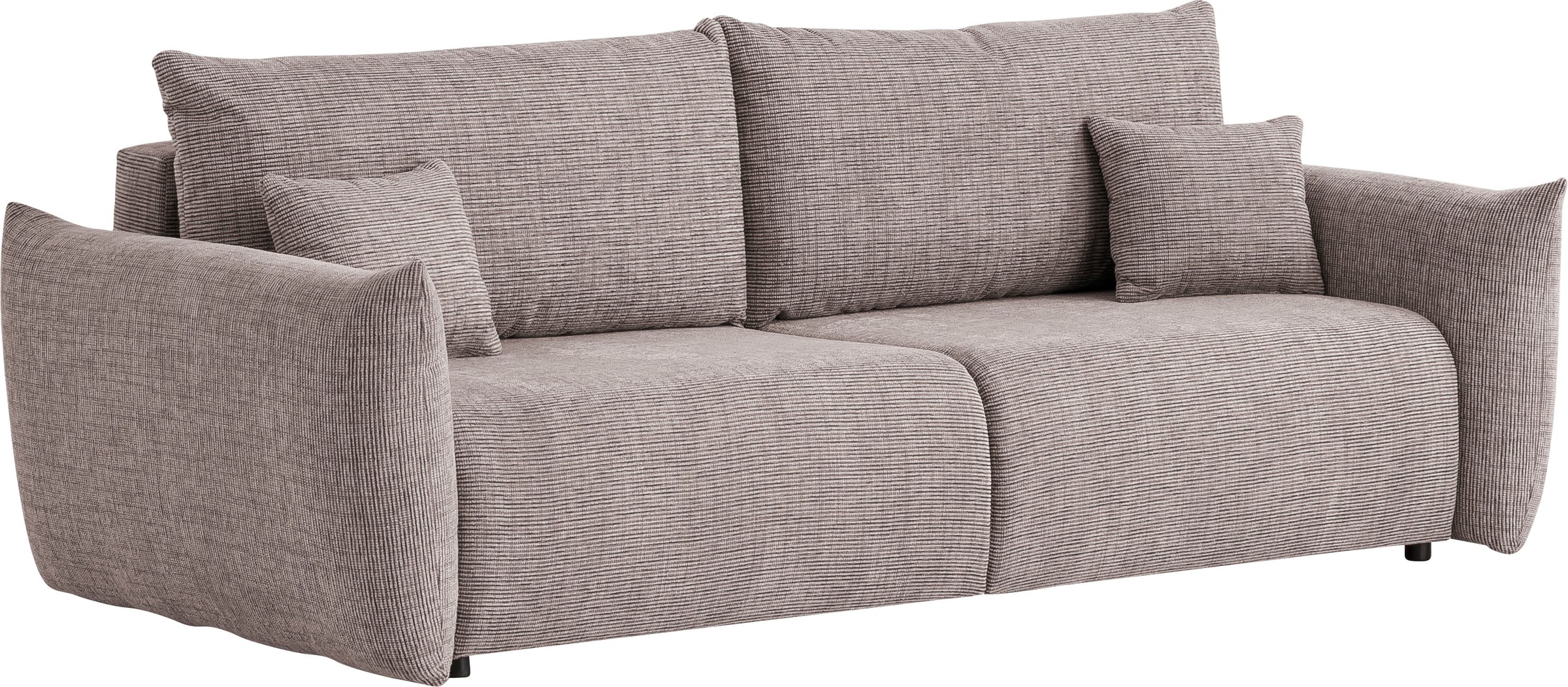 INOSIGN 3-Sitzer »MAVAS Schlafsofa mit Bettkasten«, ca.240/108cm (Liegefläche 212/145 cm), Cord, Chenille, Struktur