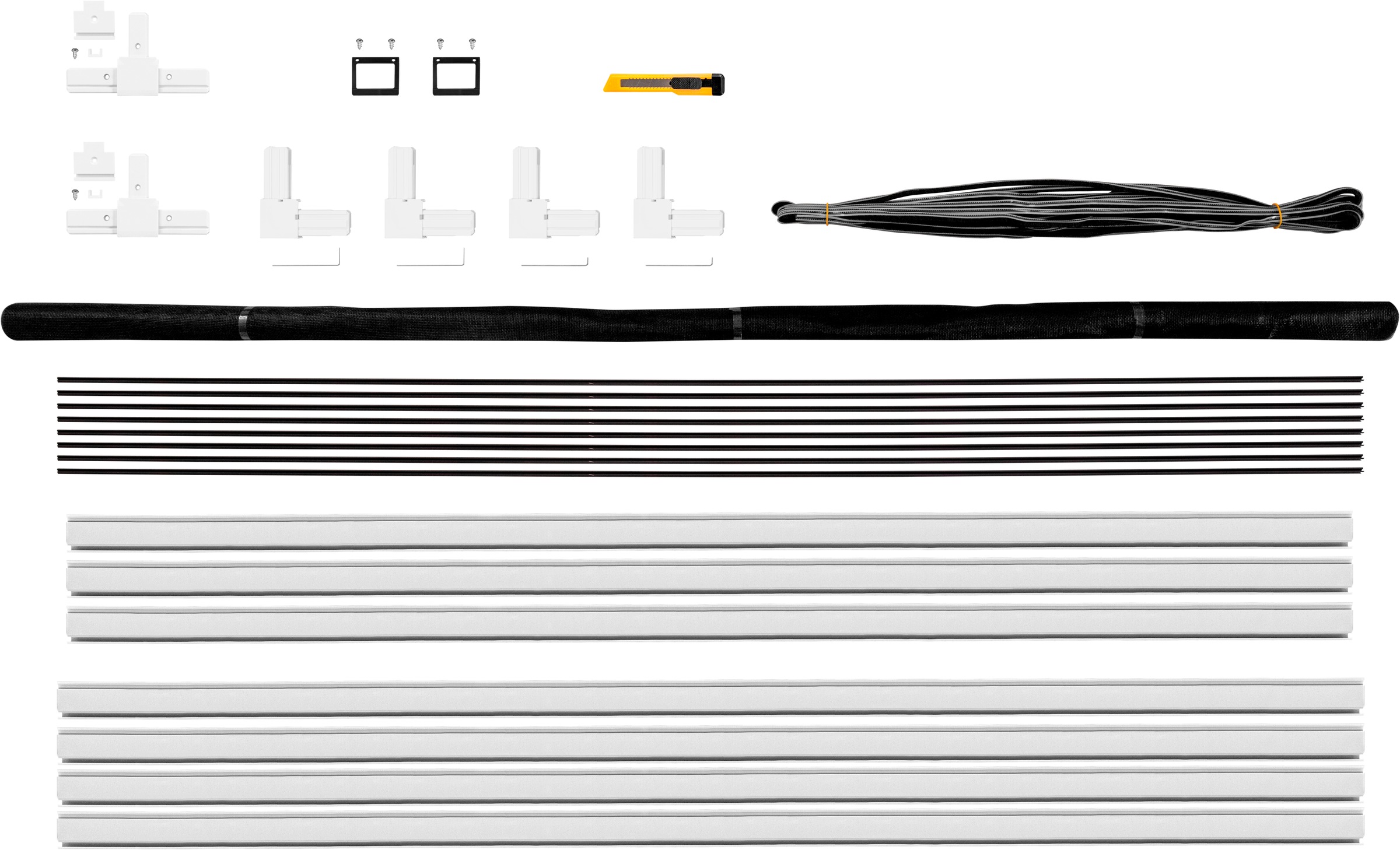 SCHELLENBERG Insektenschutz-Fensterrahmen »Premium für bodentiefe Fenster« Set, 1 Stk. tlg. Fliegengitter mit Rahmen aus Aluminium, anthrazit, weiß, 120 x 240 cm