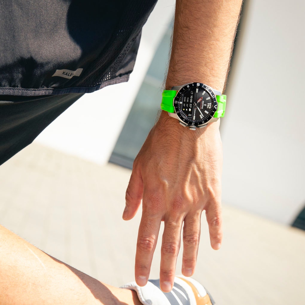 Festina Smartwatch »Connected D«, Quarzuhr, Armbanduhr, Herrenuhr, Schrittzähler, Weltzeit, Stoppfunkt.)