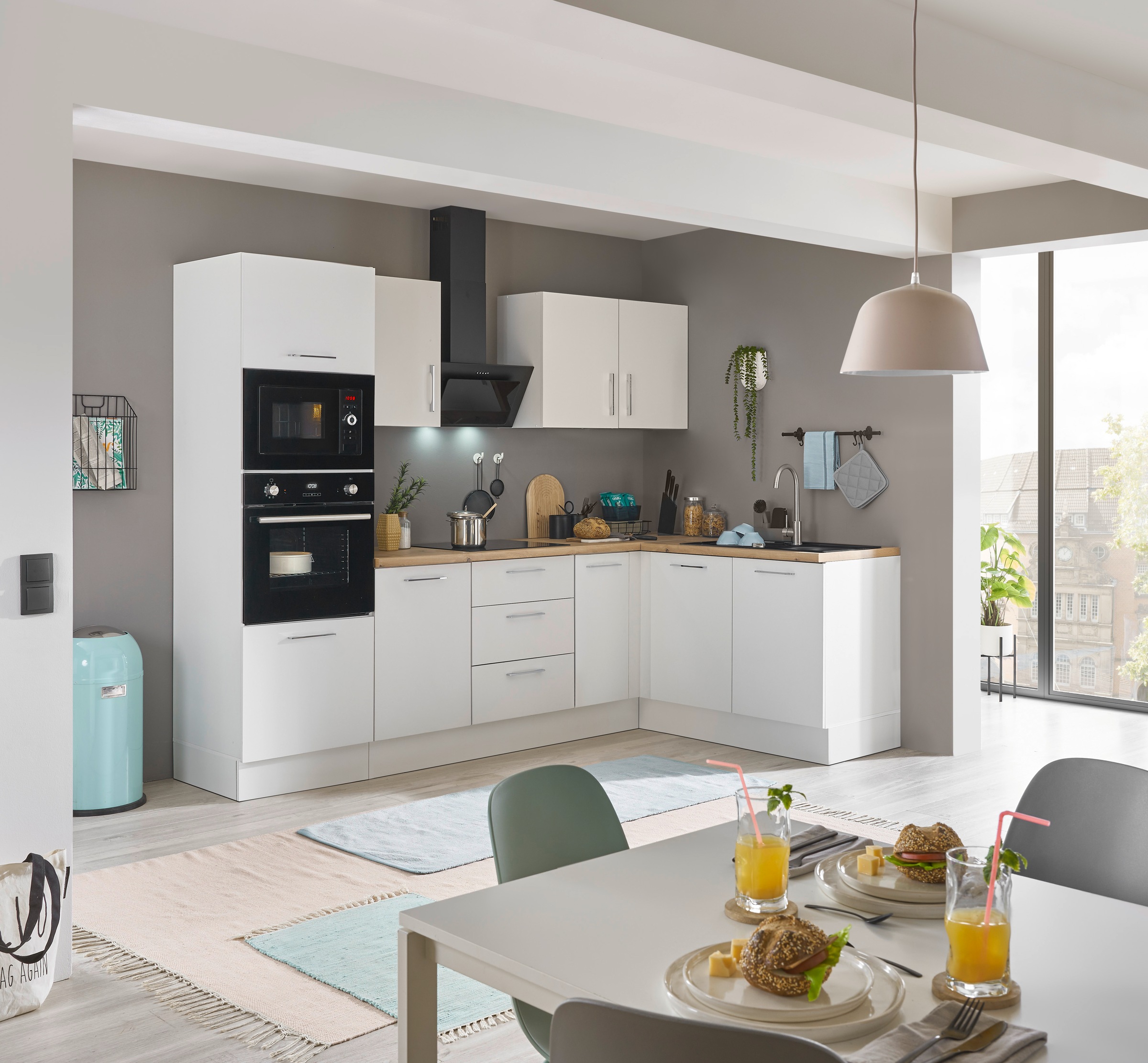 BASIC by Balculina Winkelküche »Turin«, Stellbreite 270x175 cm, wahlweise mit E-Geräten