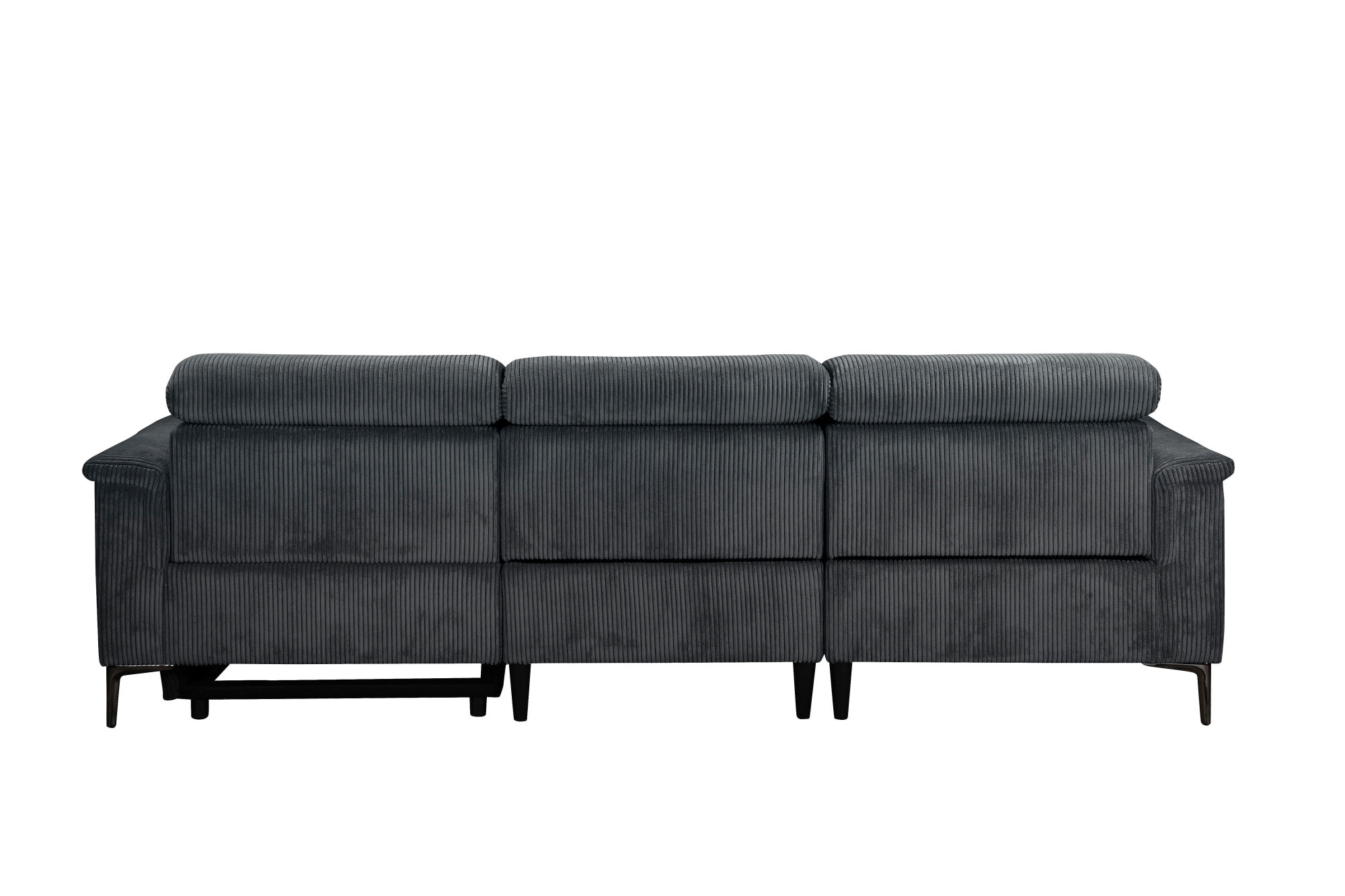 Places of Style Ecksofa »Lund in Cord, L-Form, 261 cm, manuelle und elektr. Relaxfunktion,«, USB-A und Kopfteilverstellung