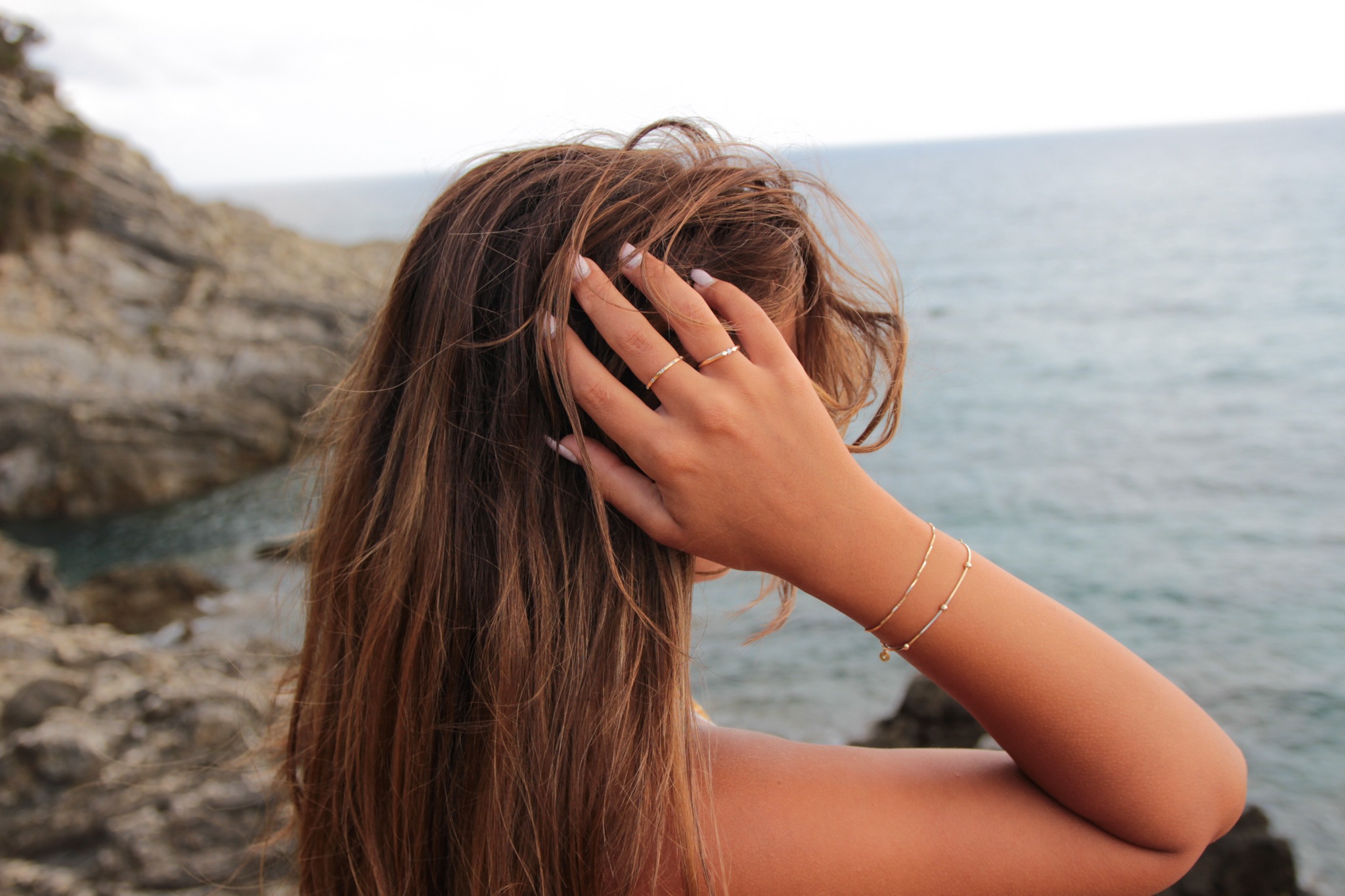 CAÏ Fingerring »925 Silber vergoldet mit Zirkonia«