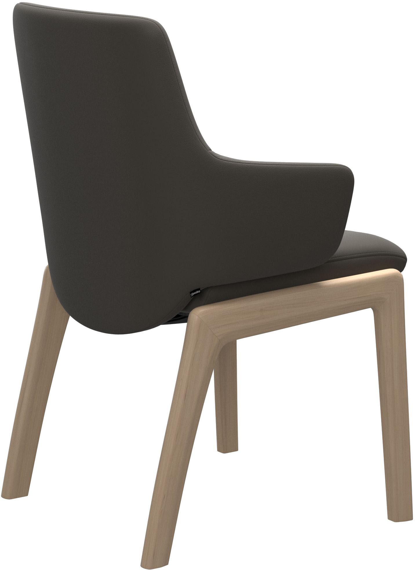 Stressless® Polsterstuhl »Laurel«, Leder PALOMA, Low Back mit Armlehne, Größe L, abgerundete Beine in Eiche gekalkt