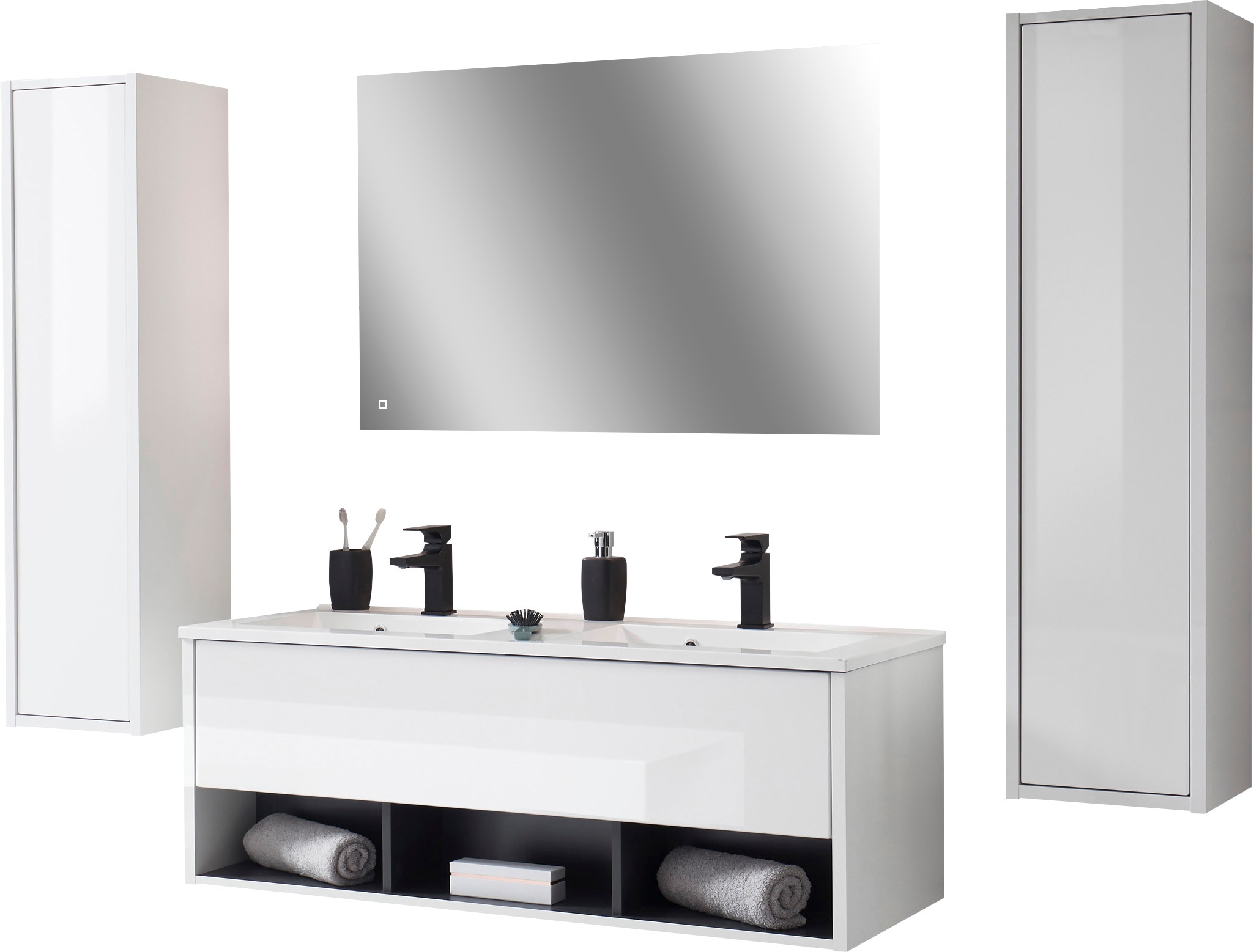 PLACES OF STYLE Badmöbel-Set »Studio Line, Bad im modernen Design, 4-teilig günstig online kaufen