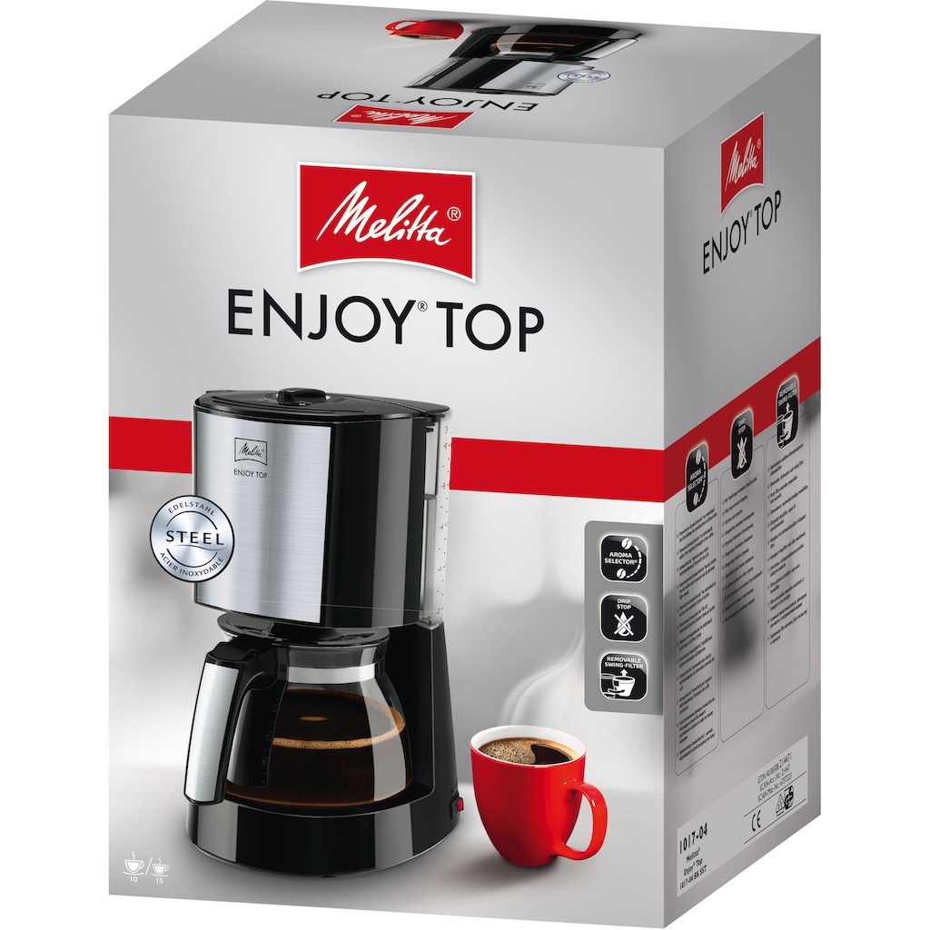 Melitta Filterkaffeemaschine »Enjoy Top 1017-04«, 1,25 l Kaffeekanne, Papierfilter, 1x4, mit Glaskanne