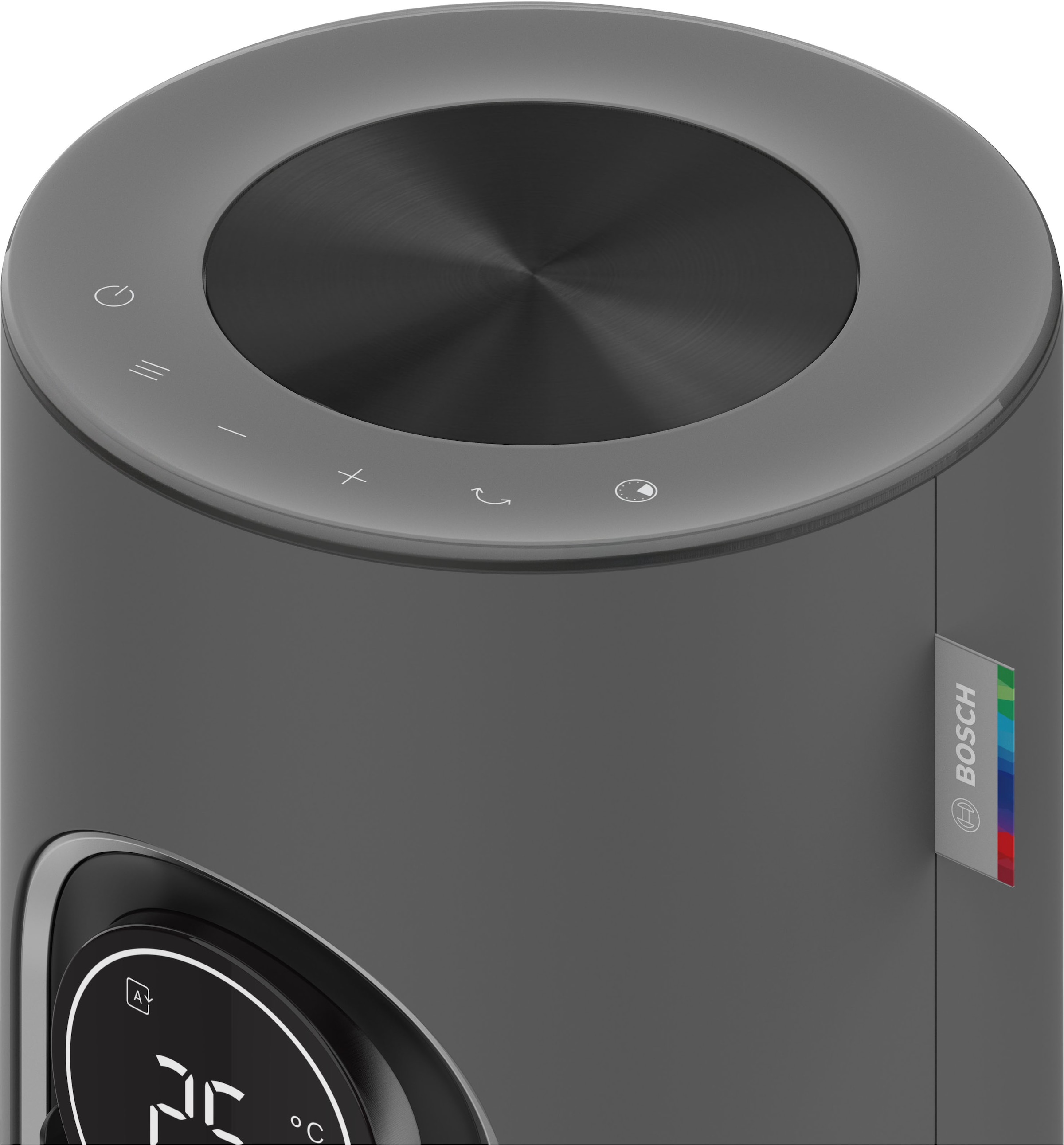 BOSCH Turmventilator »Tower Fan 6000, 104cm, 120° Oszillation, Timer, Fernbedienung« nur 16 dB(A) im leisesten Modus, in Midnight Grey, Aufbewahrungstasche