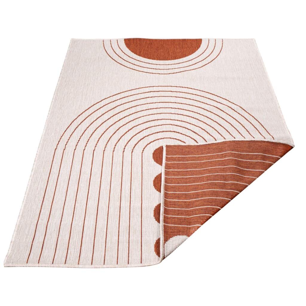 Carpet City Outdoorteppich »DUO RUG 5739«, rechteckig, 5 mm Höhe, Wendeteppich Wetterfest In- & Outdoor, Balkon, Terrasse, Wohnzimmer