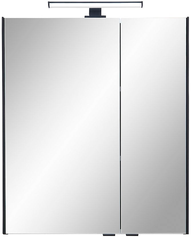 Saphir Badmöbel-Set »Quickset 395 4-teilig, Waschbeckenunterschrank mit LED-Spiegelschrank«, (4 St.), Unterschrank, Hängeschrank inkl. Türdämpfer, 6 Türen, 1 Schublade