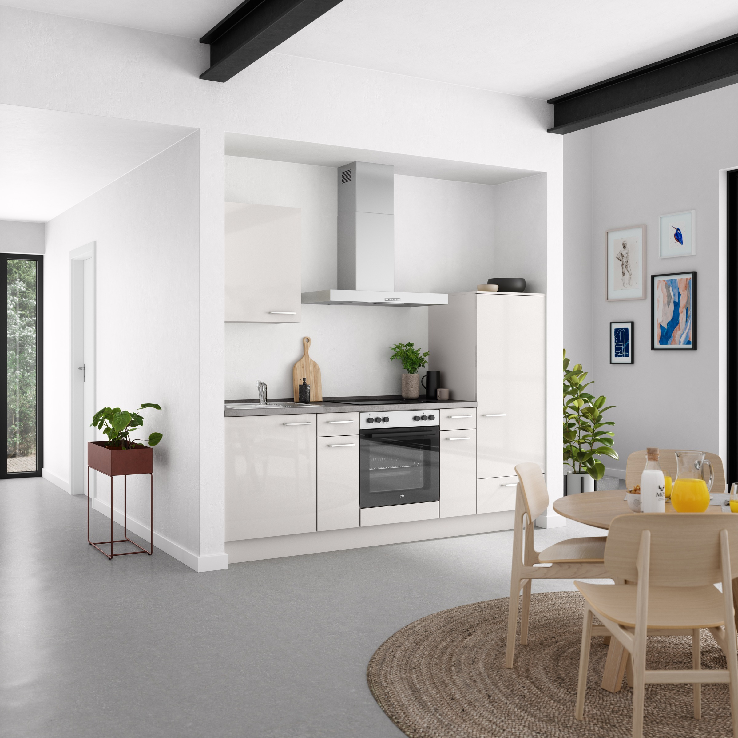 nobilia® Küchenzeile »"Flash I"« vormontiert, Ausrichtung wählbar, Breite 240 cm, wahlw. mit E-Geräten