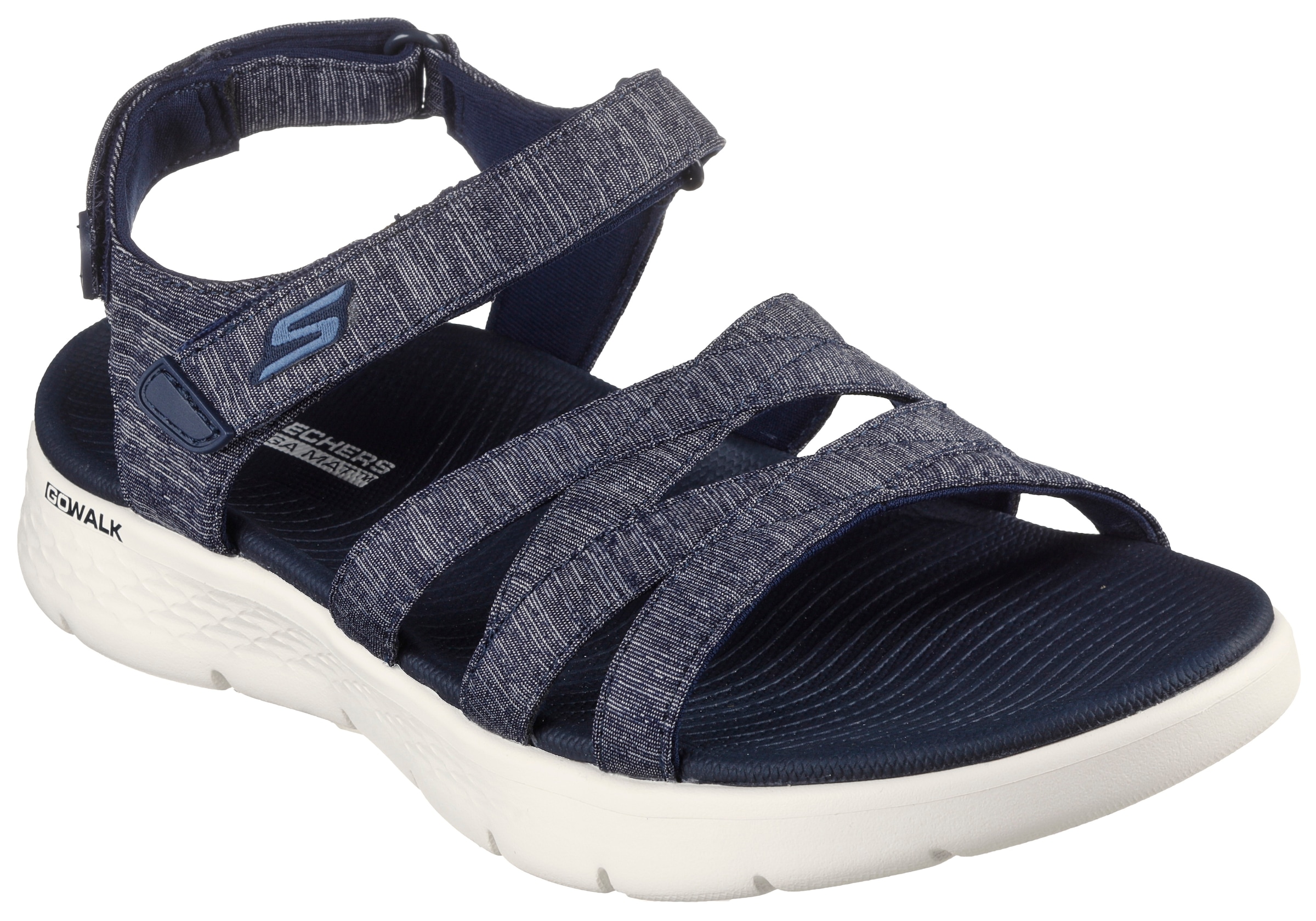 Skechers Sandale »GO WALK FLEX SANDAL-SUNSHINE«, Sommerschuh, Sandalette, Klettschuh, mit praktischem Klettverschluss