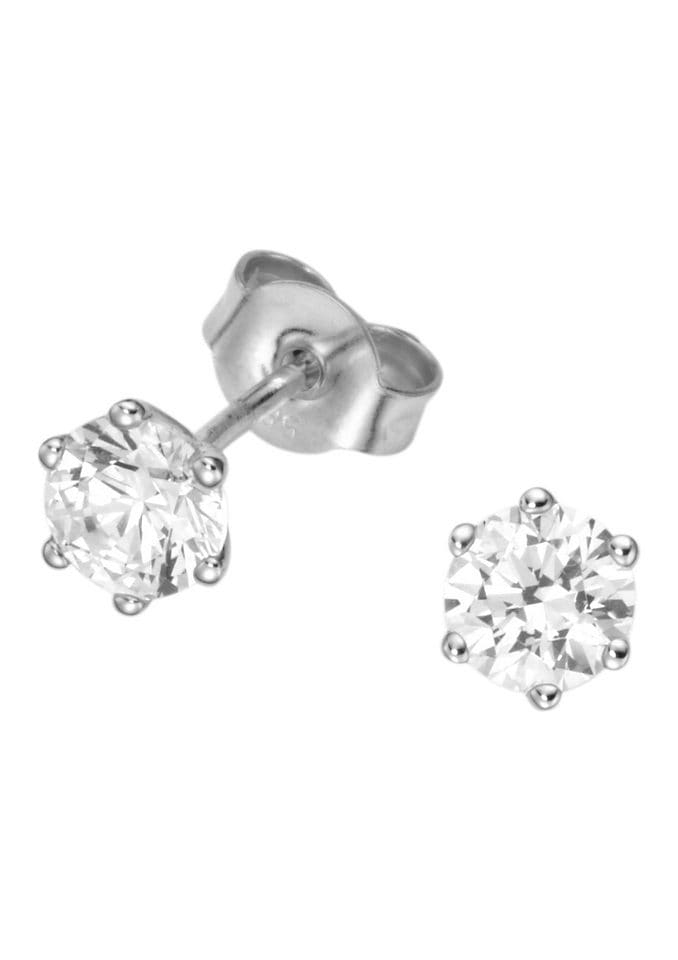 Firetti Paar Ohrstecker »Schmuck Geschenk Gold 750 Ohrschmuck Solitär« mit Brillant - Krappenfassung