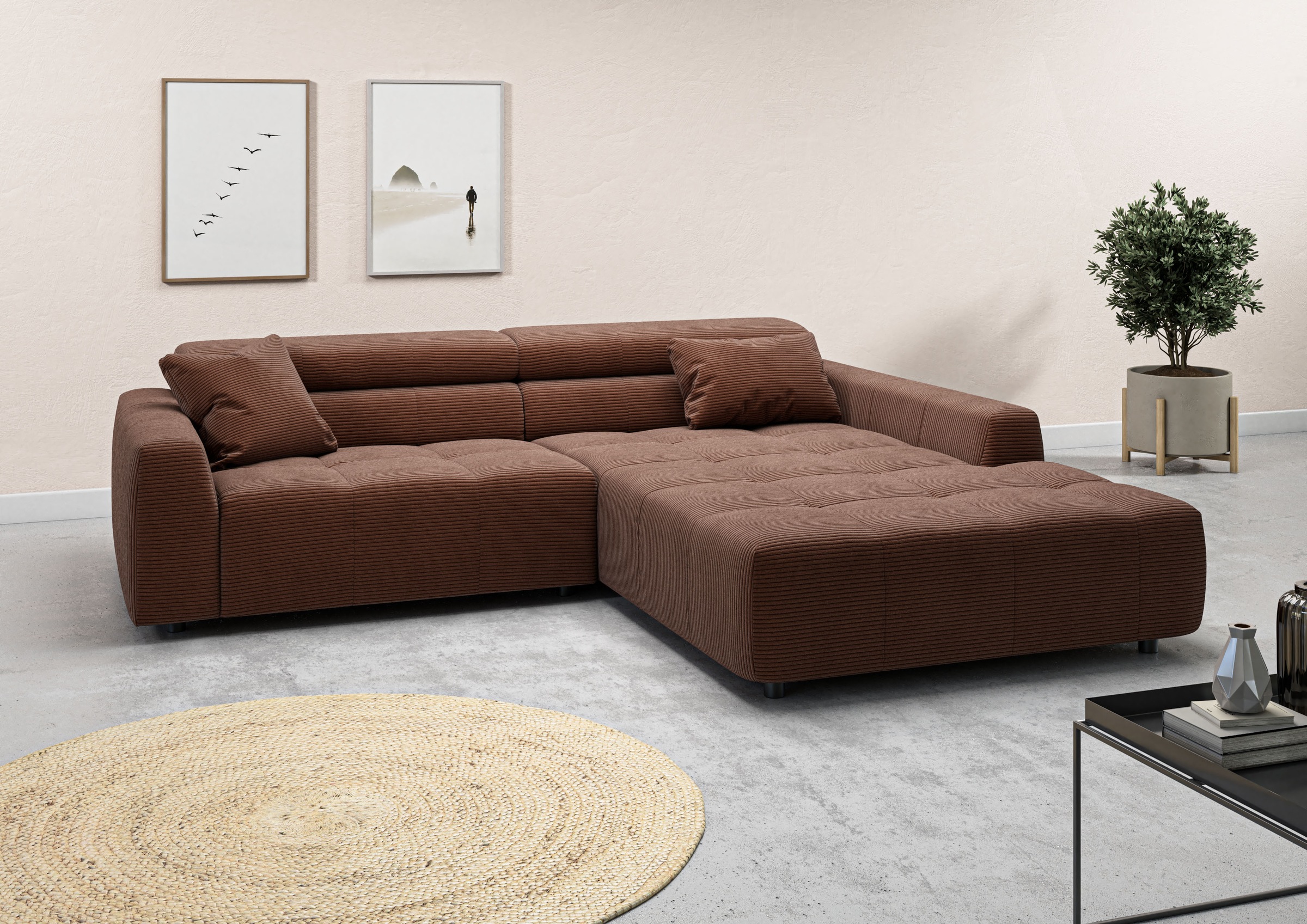 3C Candy Ecksofa »Denver auch mit Cord- und Easy care-Bezug, Kopfteilverste günstig online kaufen
