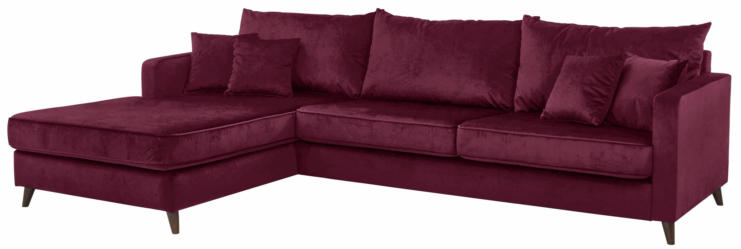 Guido Maria Kretschmer Home&Living Ecksofa »Renesse L-Form«, lose Kissen, Keder an Sitzkissen