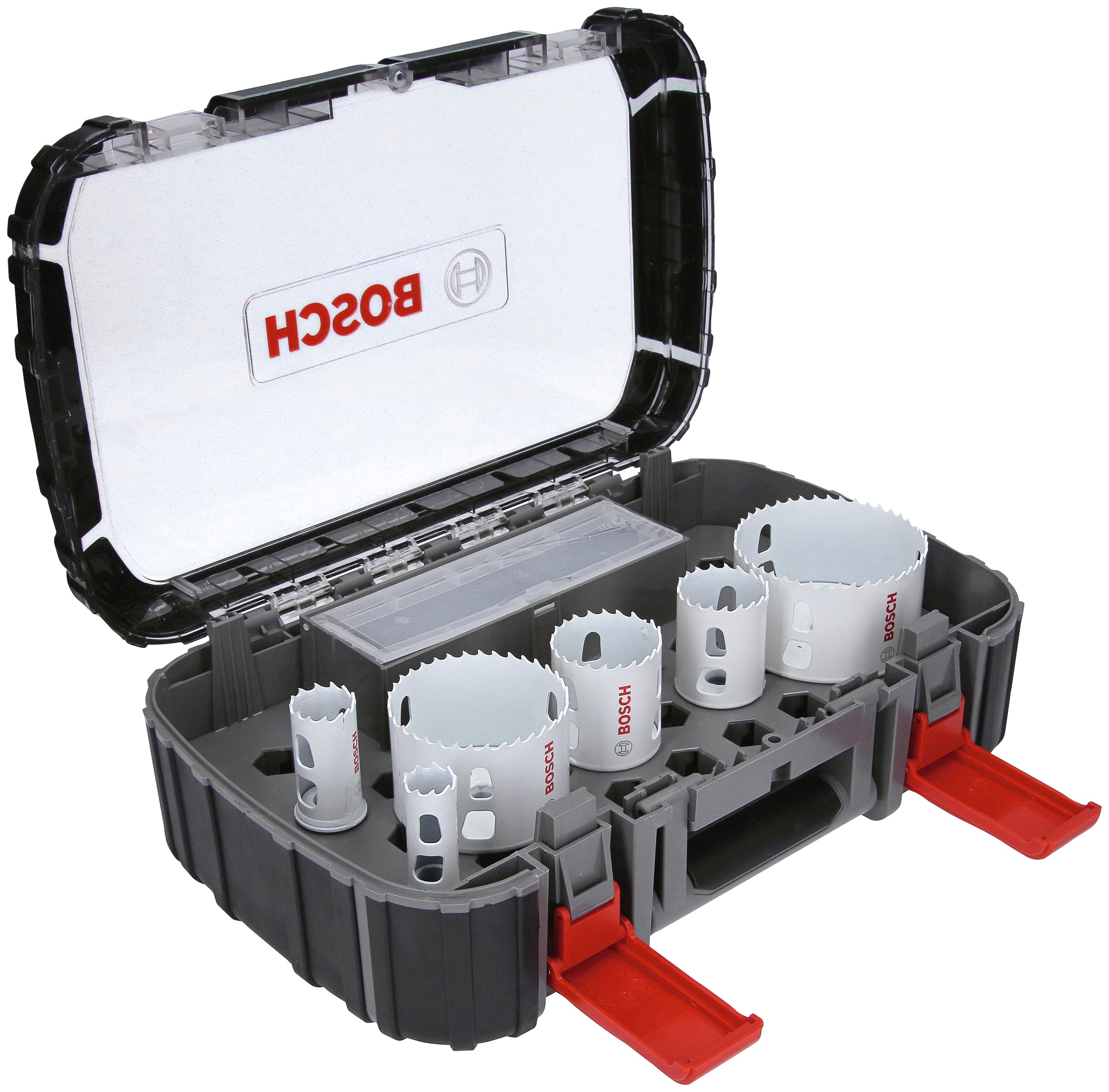 Bosch Professional Lochsäge »Progressor for Wood and Metal«, (Set, 9 tlg.), 9-teiliges Elektrikerset, 19/25/38/44/68/83 mm