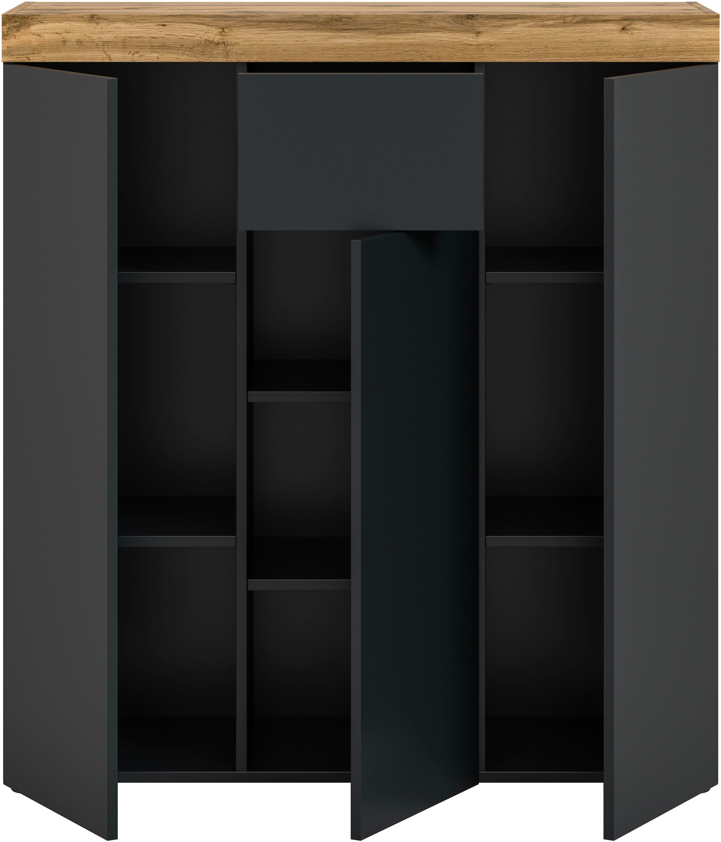 OTTO home Highboard »MAMBO« 2 farbige Ausführung, in verschiedenen Farben erhältlich, 1 Stk. tlg. Kommode, Sideboard, Wohnzimmer, Schlafzimmer