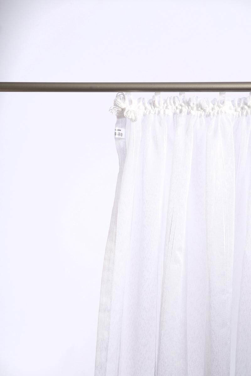 HOMING Gardine »Modesto«, (1 St.), Kräuselgardine, weiß, transparent, Makrame, Wohnzimmer, Schlafzimmer
