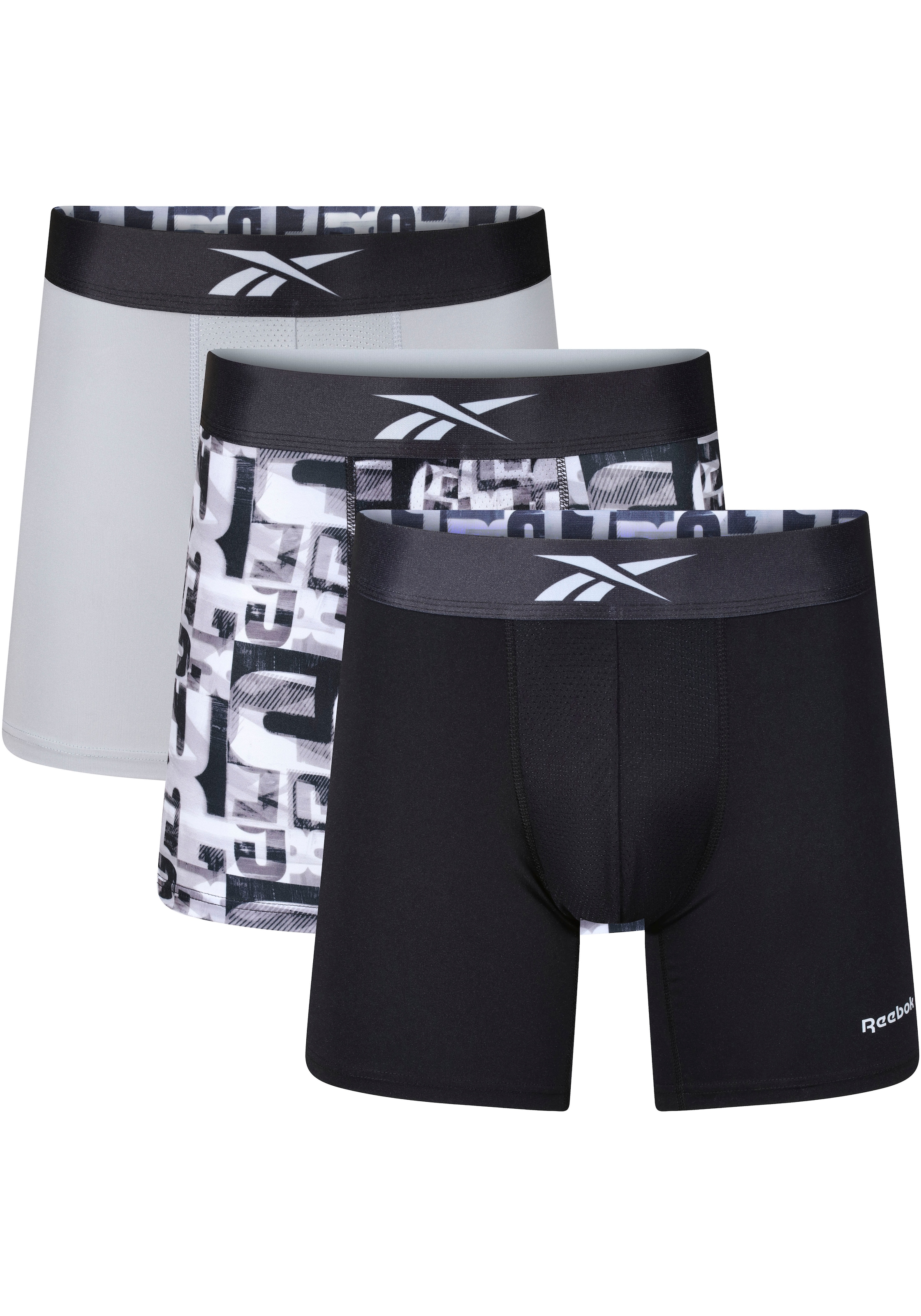 Reebok Boxer »SHAND« 3er Pack, basic, bequem, weich, mit Logo, breiter Bund günstig online kaufen