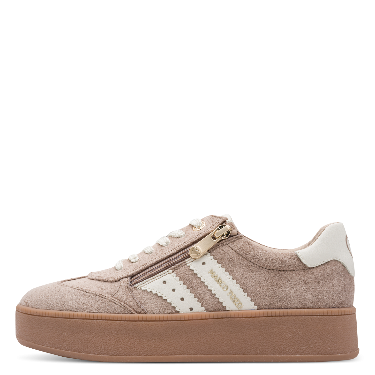 MARCO TOZZI Plateausneaker  Freizeitschuh, Halbschuh, Schnürer im modischem Retro-Look