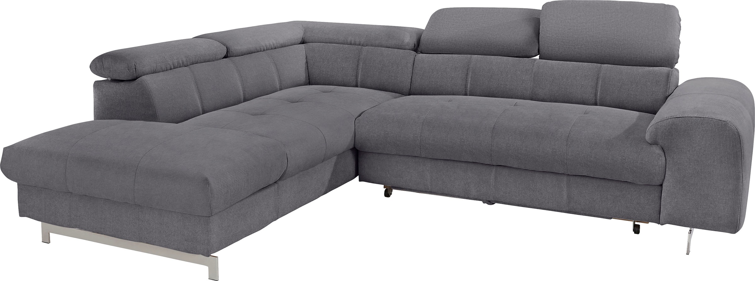 COTTA Polstergarnitur »Chef L-Form«, (Set, 2 tlg.), Set bestehend aus: Ecksofa mit Kopfteilverstellung & Hocker