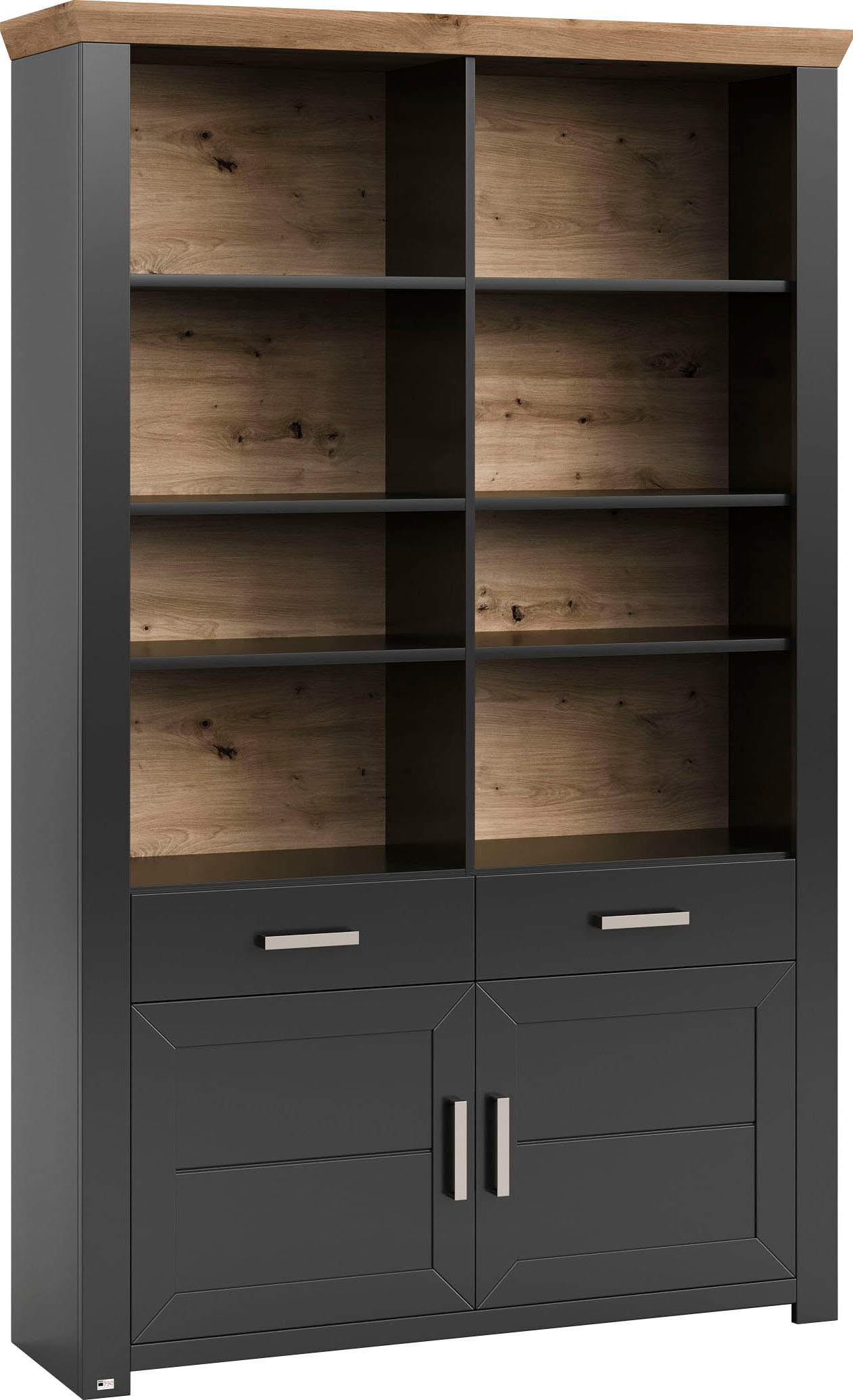 set one by Musterring Aktenregal »York«, offenes Design, wahlweise mit Beleuchtung, 3 Farben, Breite 129 cm