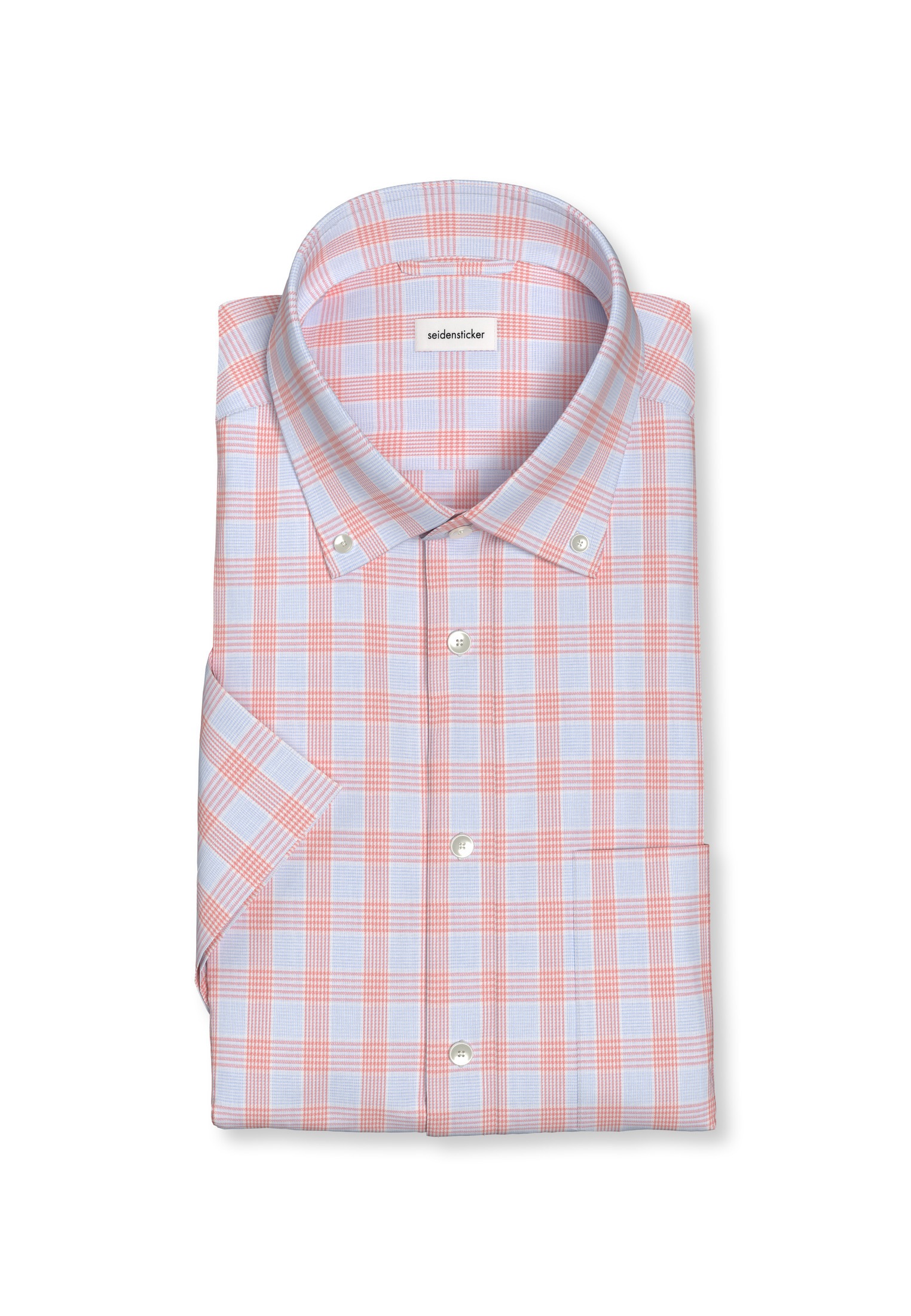 seidensticker Businesshemd »Comfort« Comfort 1/2 Button-Down-Kragen Karo