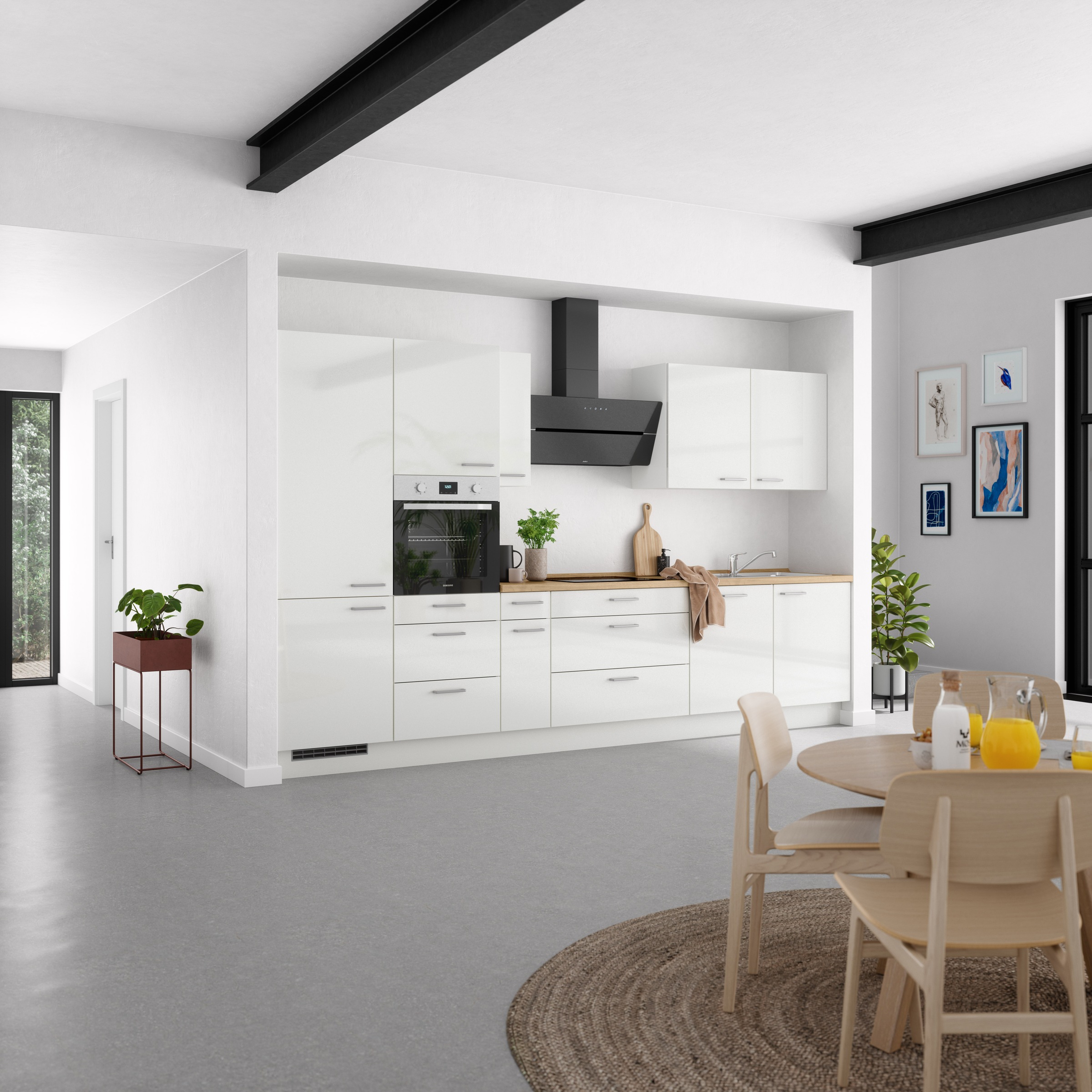 nobilia® Küchenzeile »"Flash II"«, vormontiert, Ausrichtung wählbar, Breite 360 cm, wahlw. mit E-Geräten