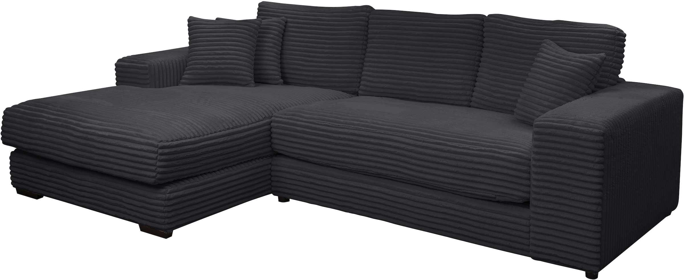 WERK2 Ecksofa »Eden modern und zeitlos, geschmackvolles Sofa, Breite 286cm, L-Form«, Design Ecksofa in Cord mit besonders weichem Sitzkomfort