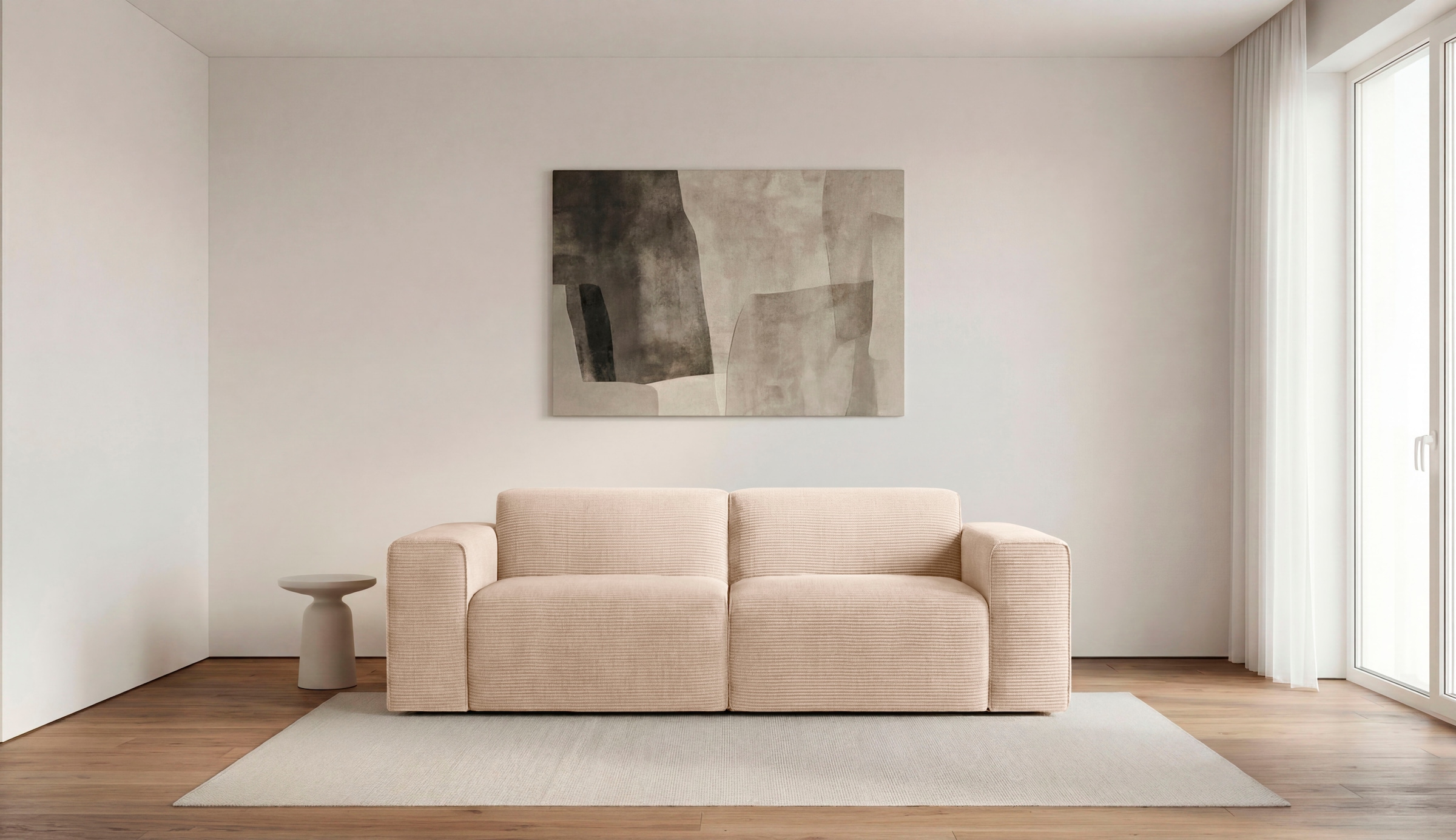 OTTO home 2-Sitzer »Clayton Kompaktsofa Breite 202 cm« in einem trendigen Cord-Bezug, verschiedene Kombinationen verfügbar