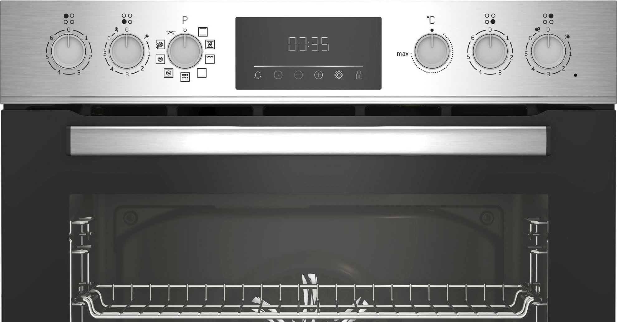 BEKO Elektro-Herd-Set »BBUM12320XMPE«, mit 2-fach-Teleskopauszug, Pyrolyse-Selbstreinigung