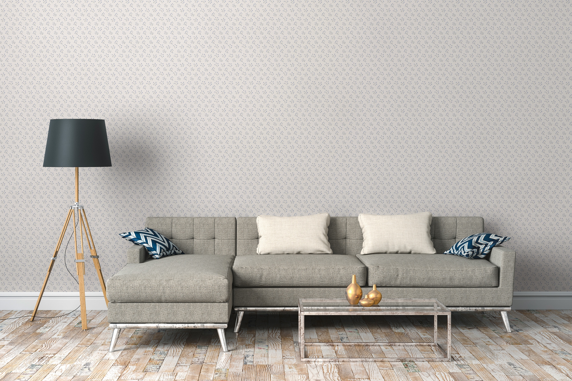 A.S. Création Vliestapete »Florale Landhaustapete« gemustert | matt | neutral leicht strukturiert Blümchen-Tapete Zierlich Tapeten Wohnzimmer Schlafzimmer Küche Design