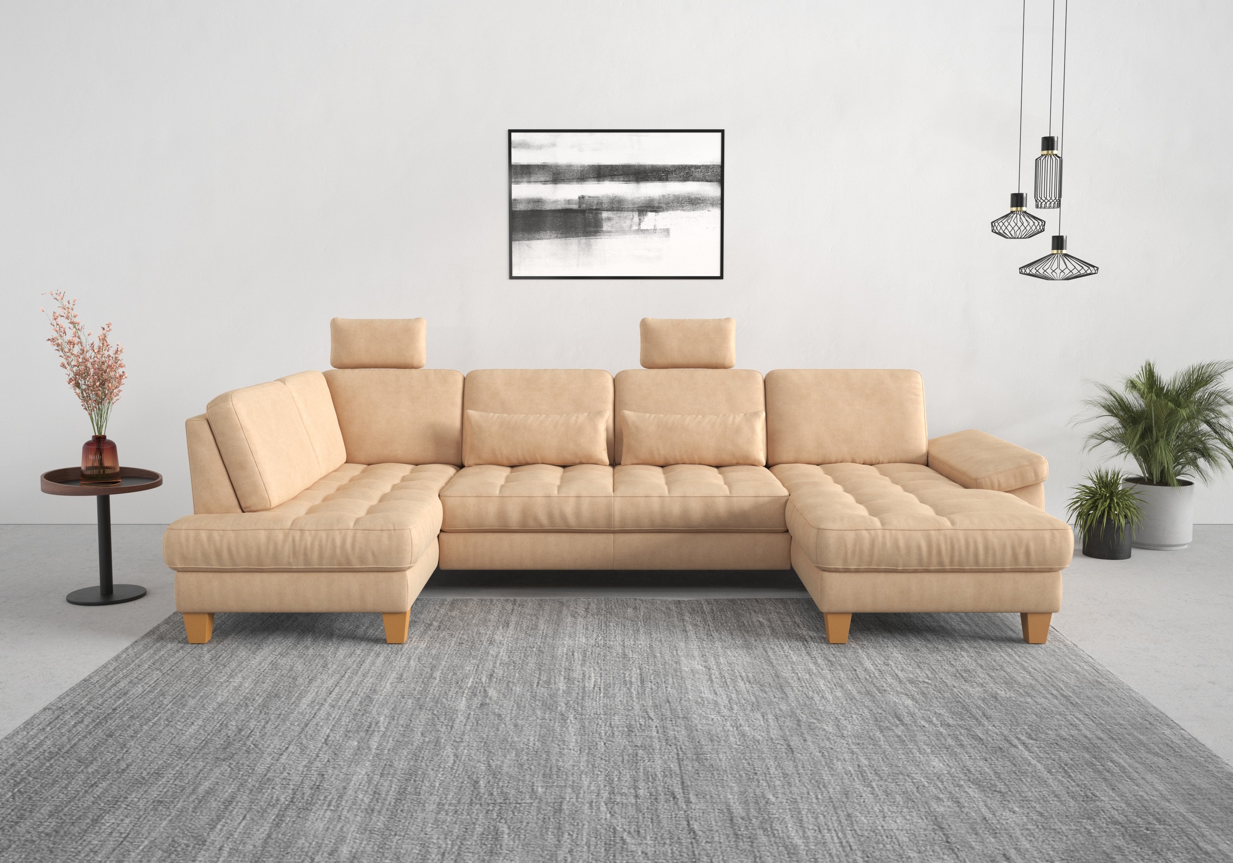 sit&more Wohnlandschaft »Westham U-Form« wahlweise mit Bettfunktion, Bettkasten, Sitztiefenverstellung