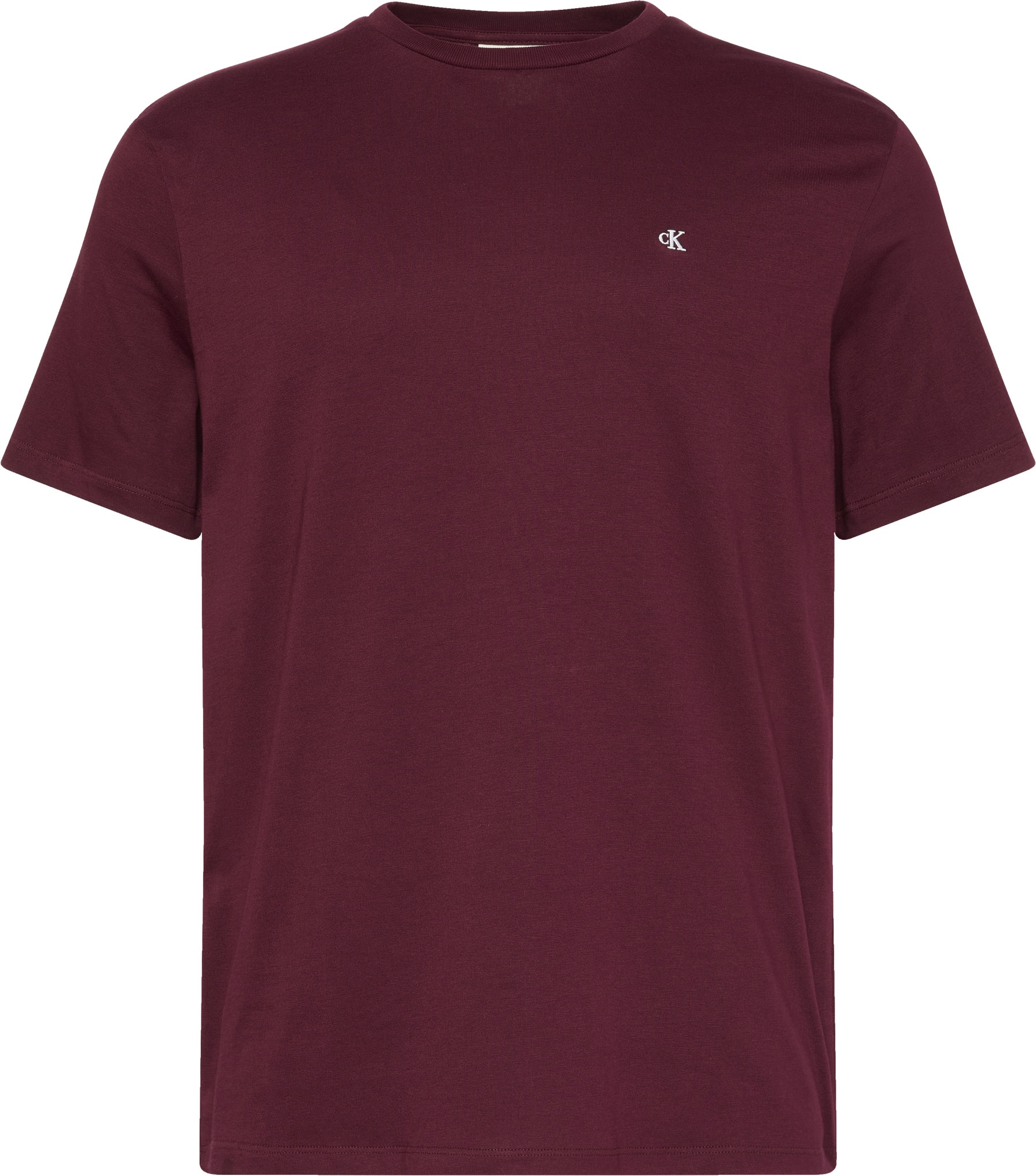 Calvin Klein Jeans T-Shirt »SS SMOOTH CTTN SOLID CREWNK TEE«, mit Logo