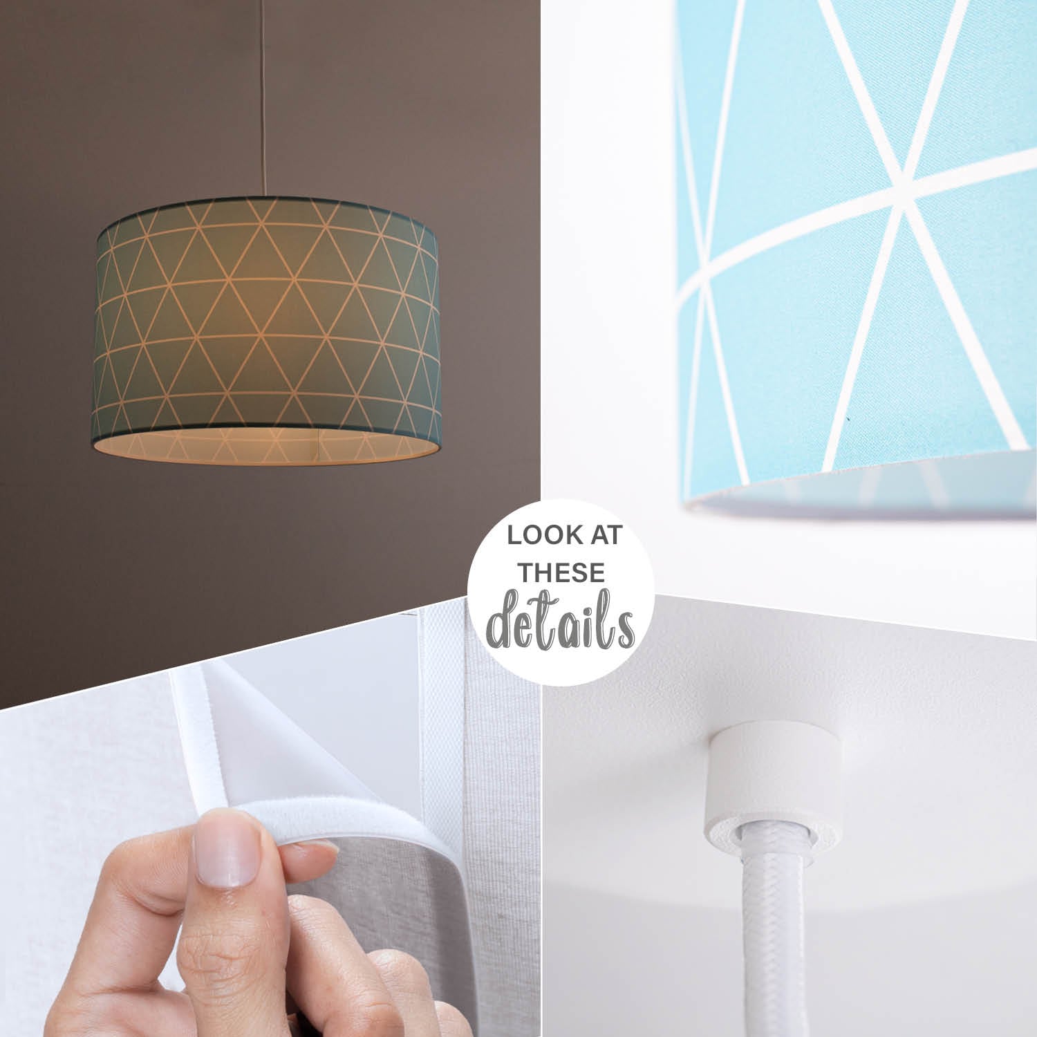 Paco Home Pendelleuchte »Stella 401«, 1 flammig, Leuchtmittel E27 | ohne Leuchtmittel, Deckenlampe Wohnzimmer Schlafzimmer Hängelampe Skandi Rauten E27