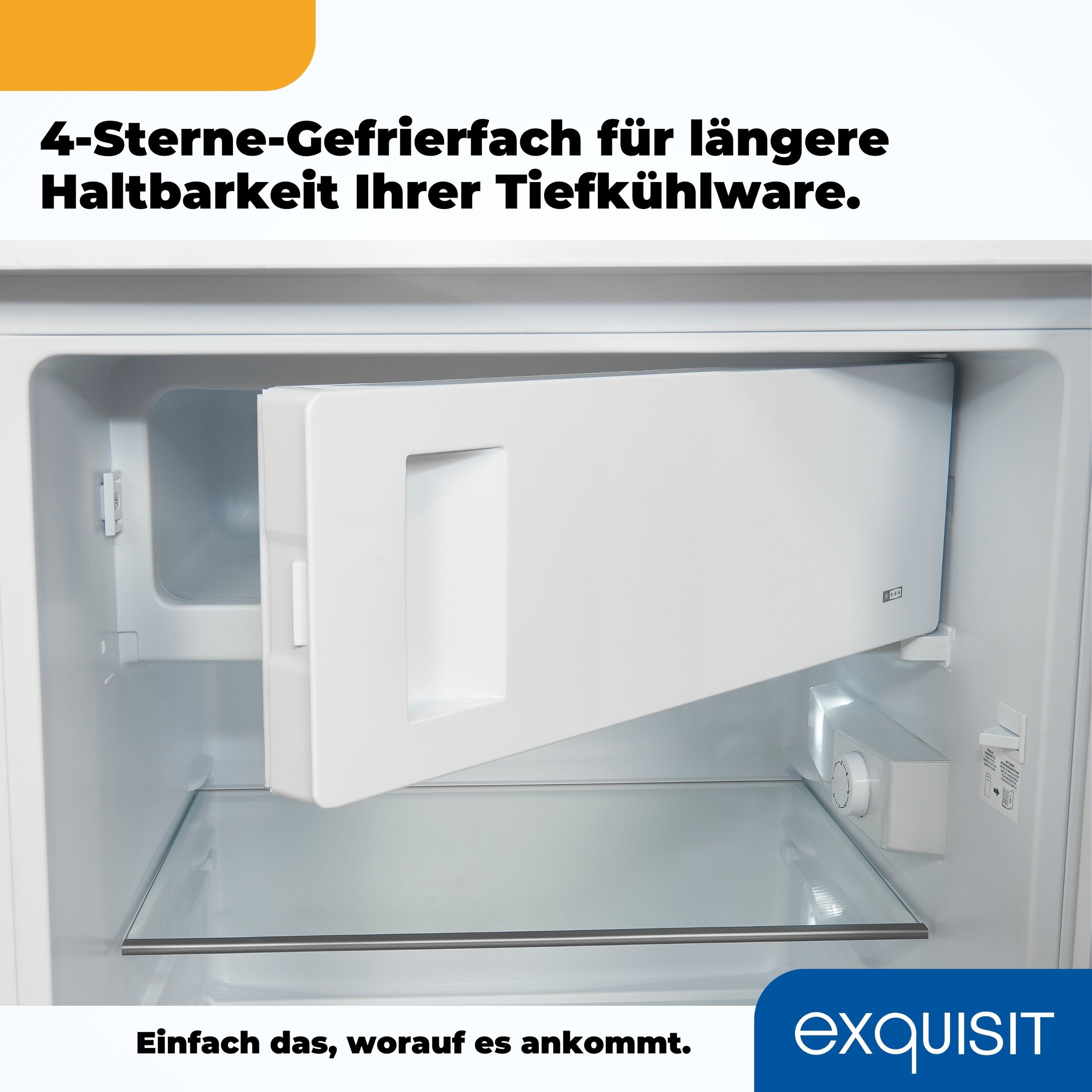 exquisit Kühlschrank »KS16-4-H-010E weiss«, 120 L Volumen, 4 Sterne Gefrieren