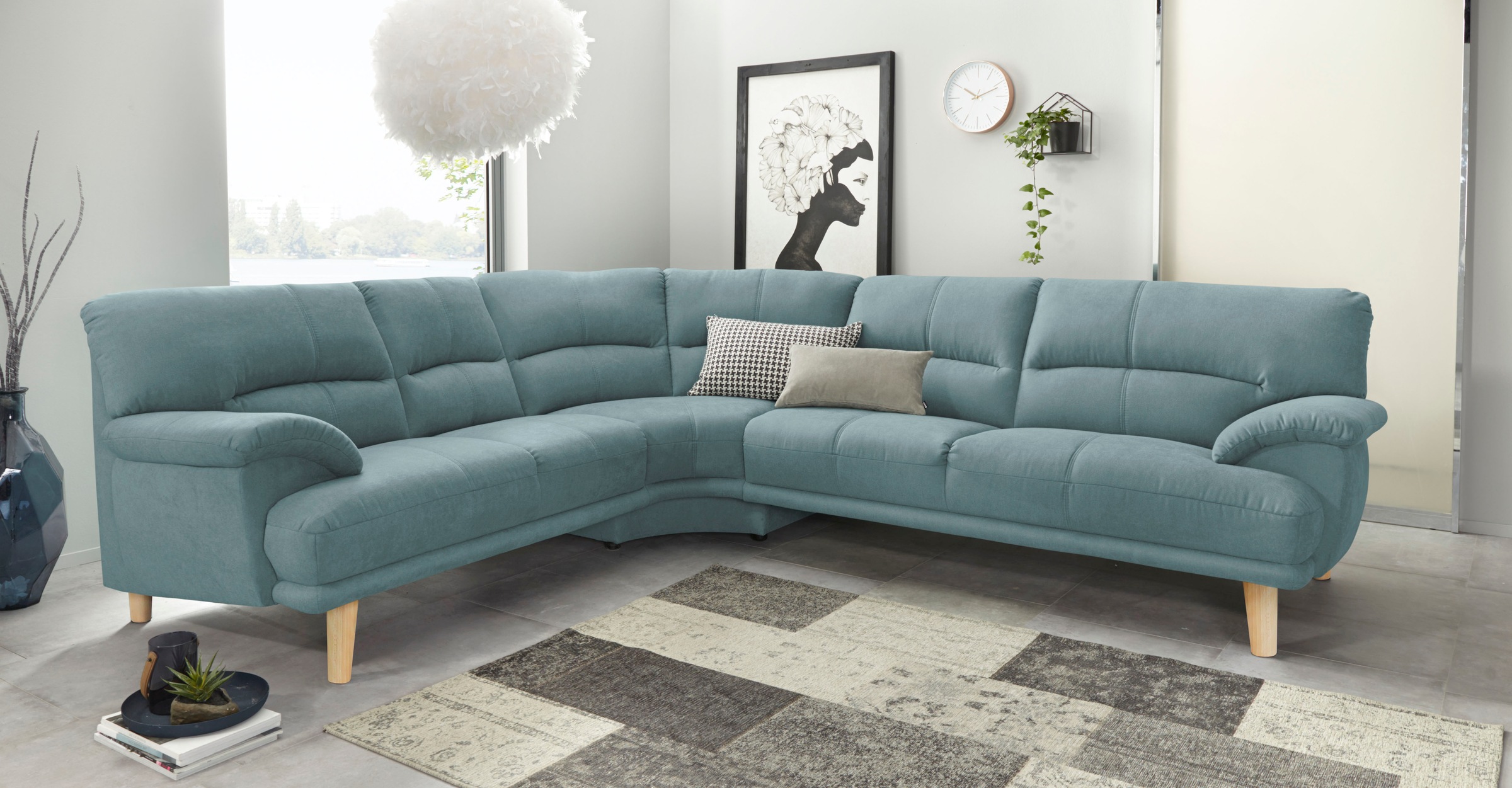 TRENDMANUFAKTUR Polsterecke »Cecilia, italienisches Designsprache, modern u günstig online kaufen