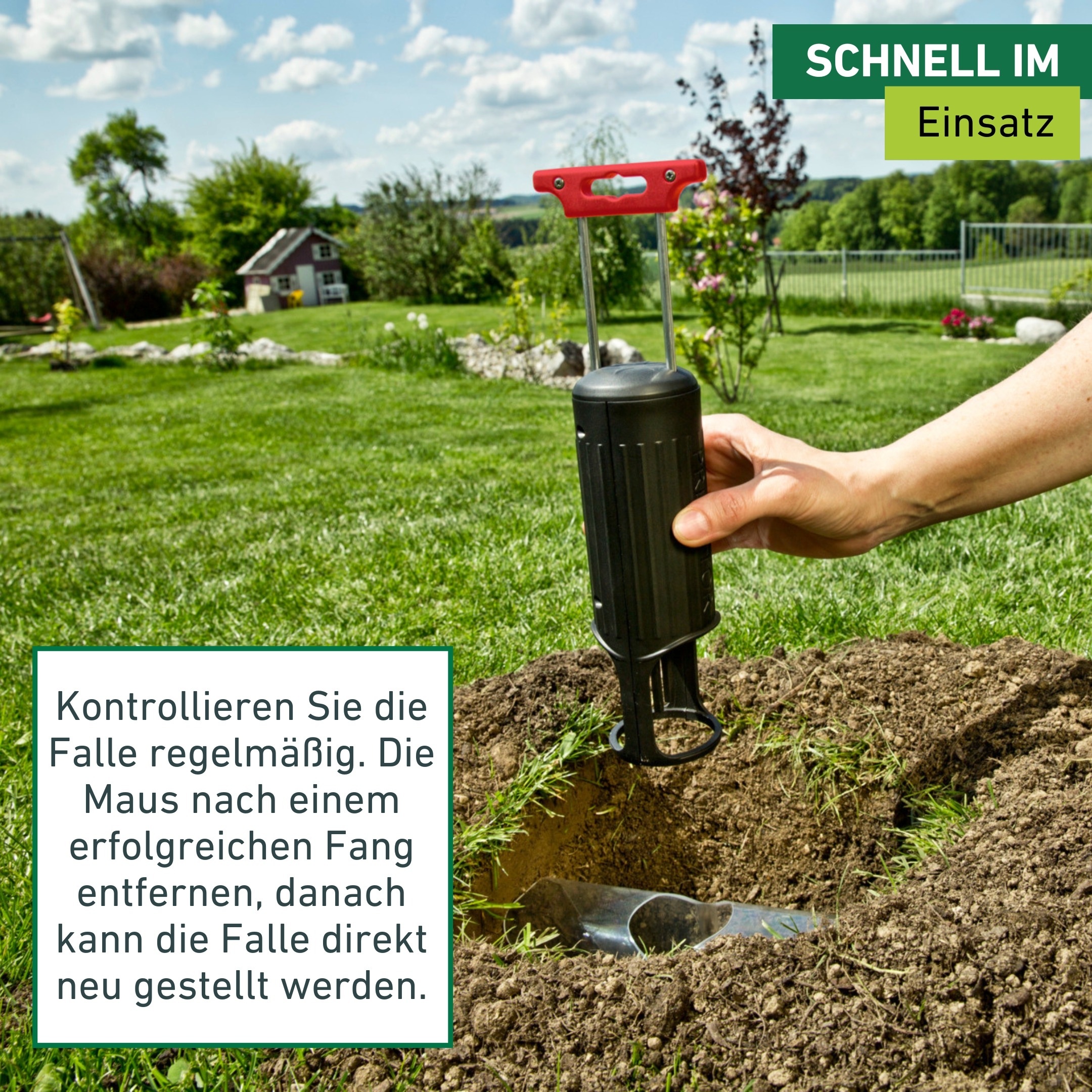 Windhager Schlagfalle »Wühlmausfalle Predator, wiederverwendbare Lebendfalle« Wühlmausbekämpfung robust und langlebig, schwarz