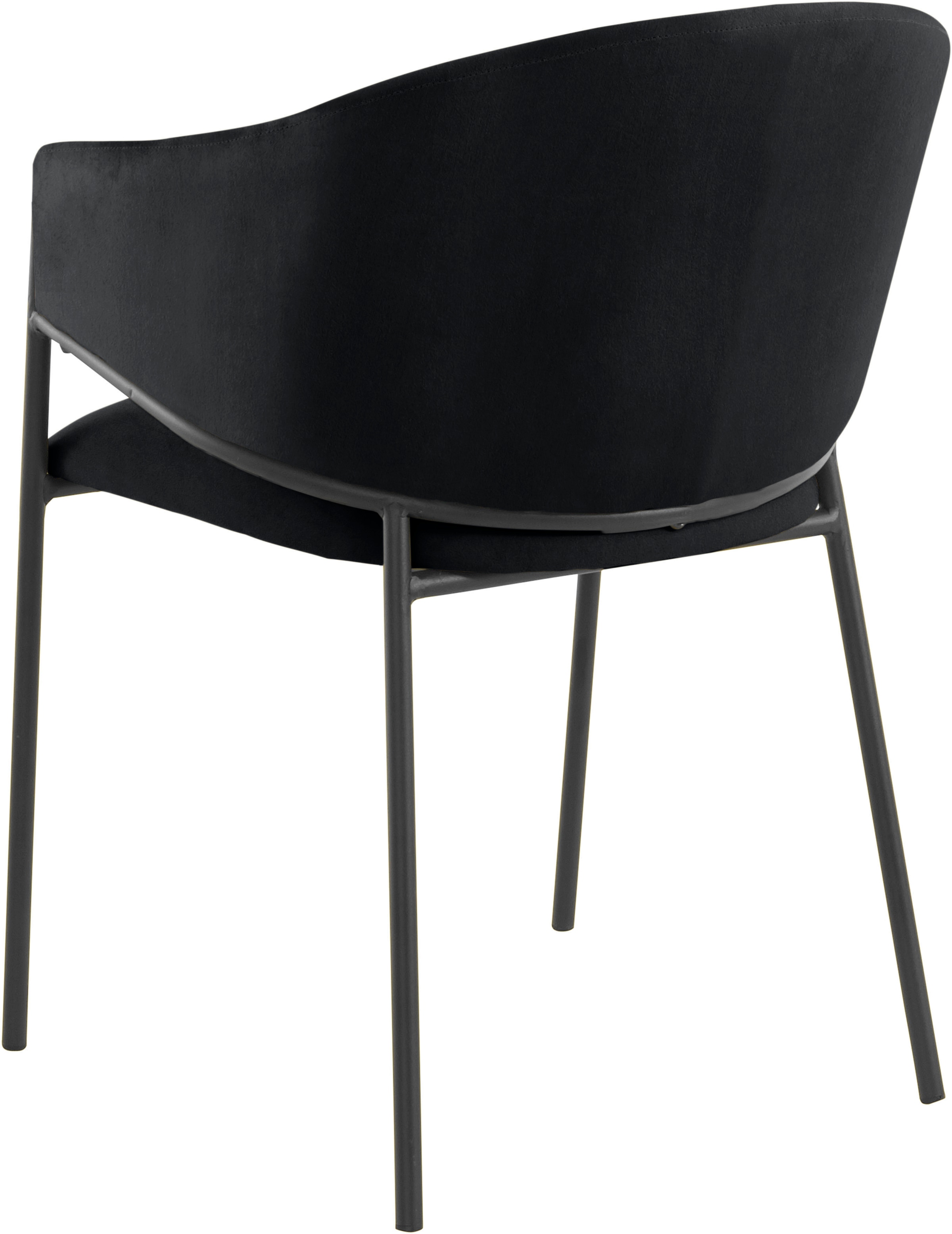 andas Armlehnstuhl »Jorun«, 2 St., Webstoff fein, im 2er Set, mit schwarzen Metallbeinen, Sitzhöhe 48 cm