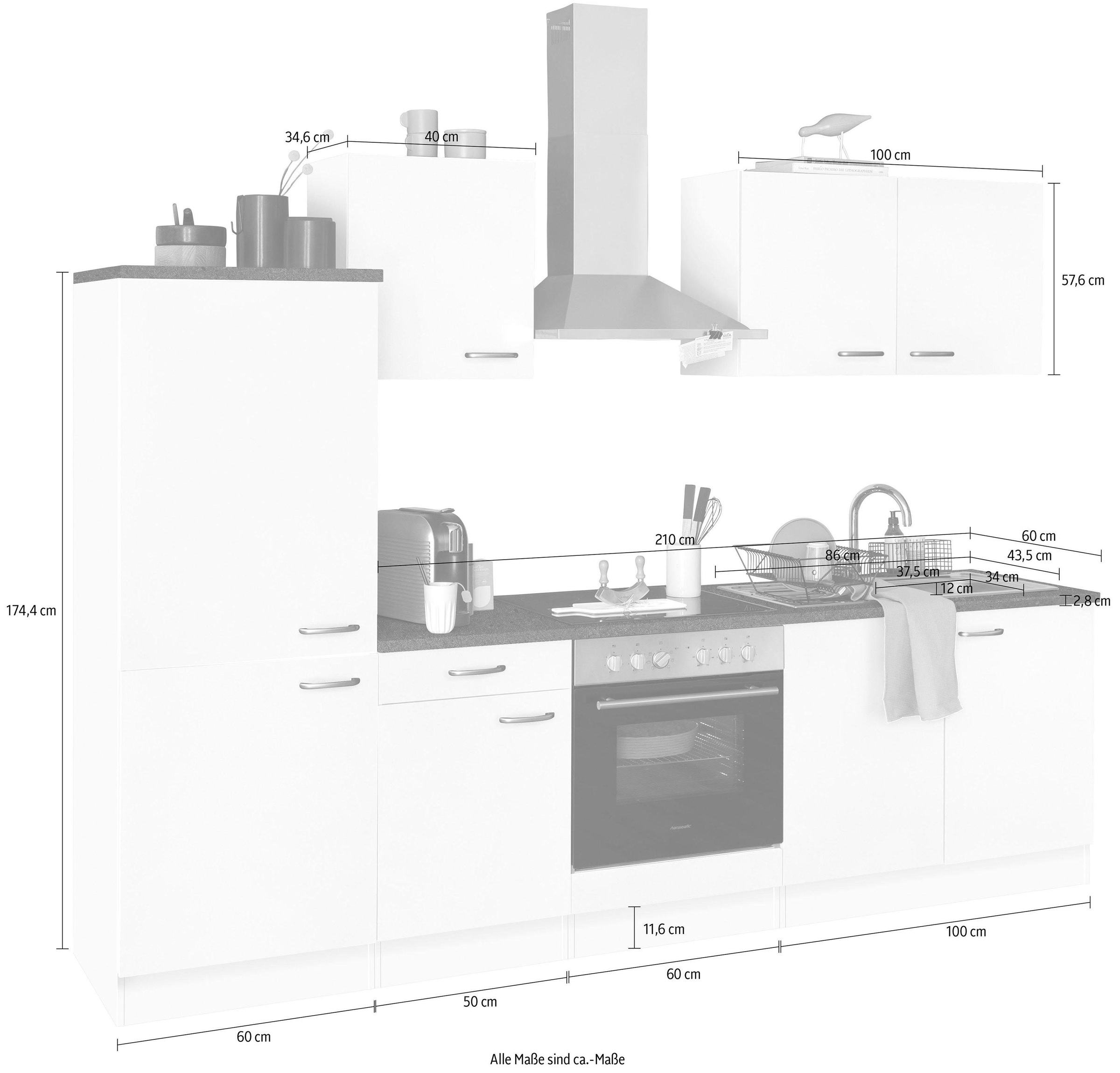 OPTIFIT Küchenzeile »Parare«, ohne E-Geräte, Breite 270 cm