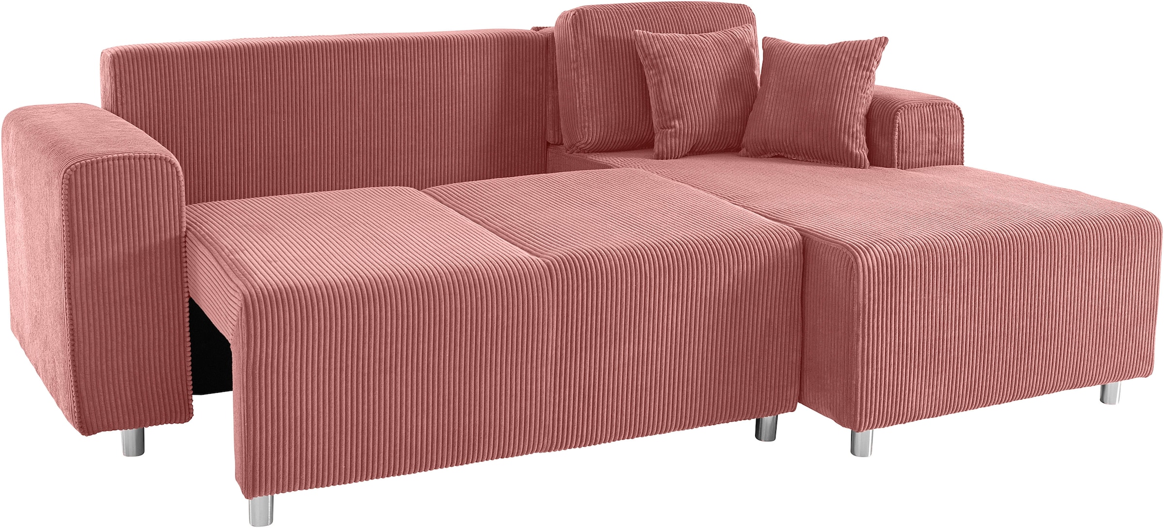 Guido Maria Kretschmer Home&Living Ecksofa »Györ«, L-Form, wahlweise mit Bettfunktion und Bettkasten incl. 2 Zierkissen